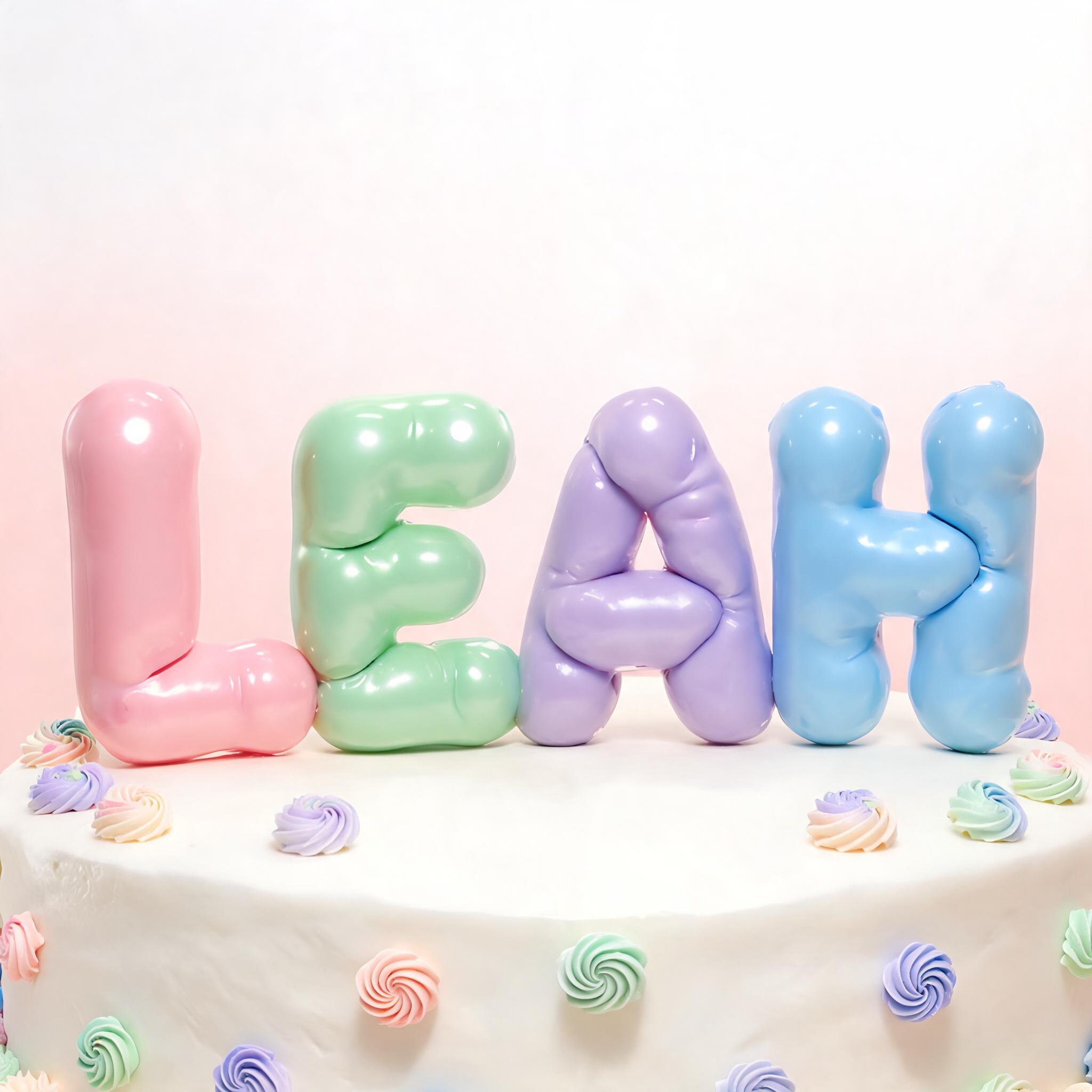 "LEAH" — 3d Bold Inflated | AI Text Effect Generator