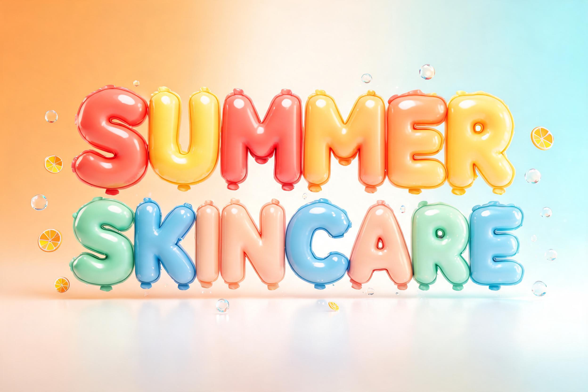 "SUMMER SKINCARE" — 3d Bold Inflated text effect