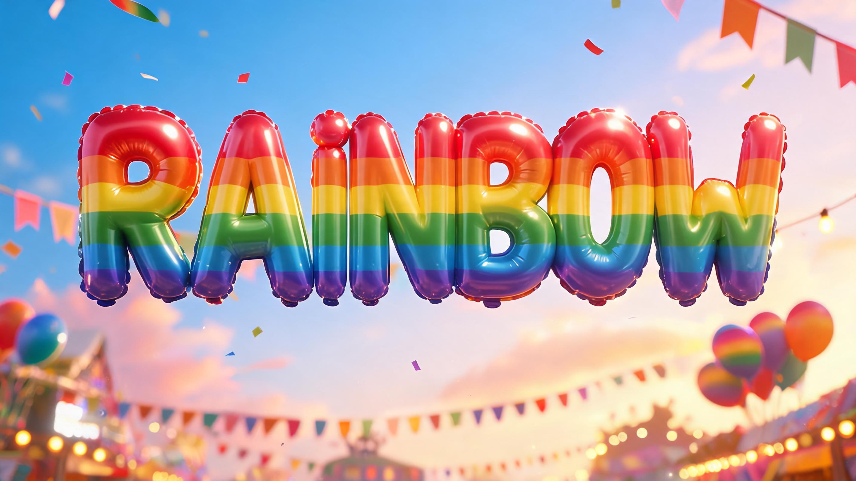 ""RAINBOW"" — Rainbow | AI Text Effect Generator
