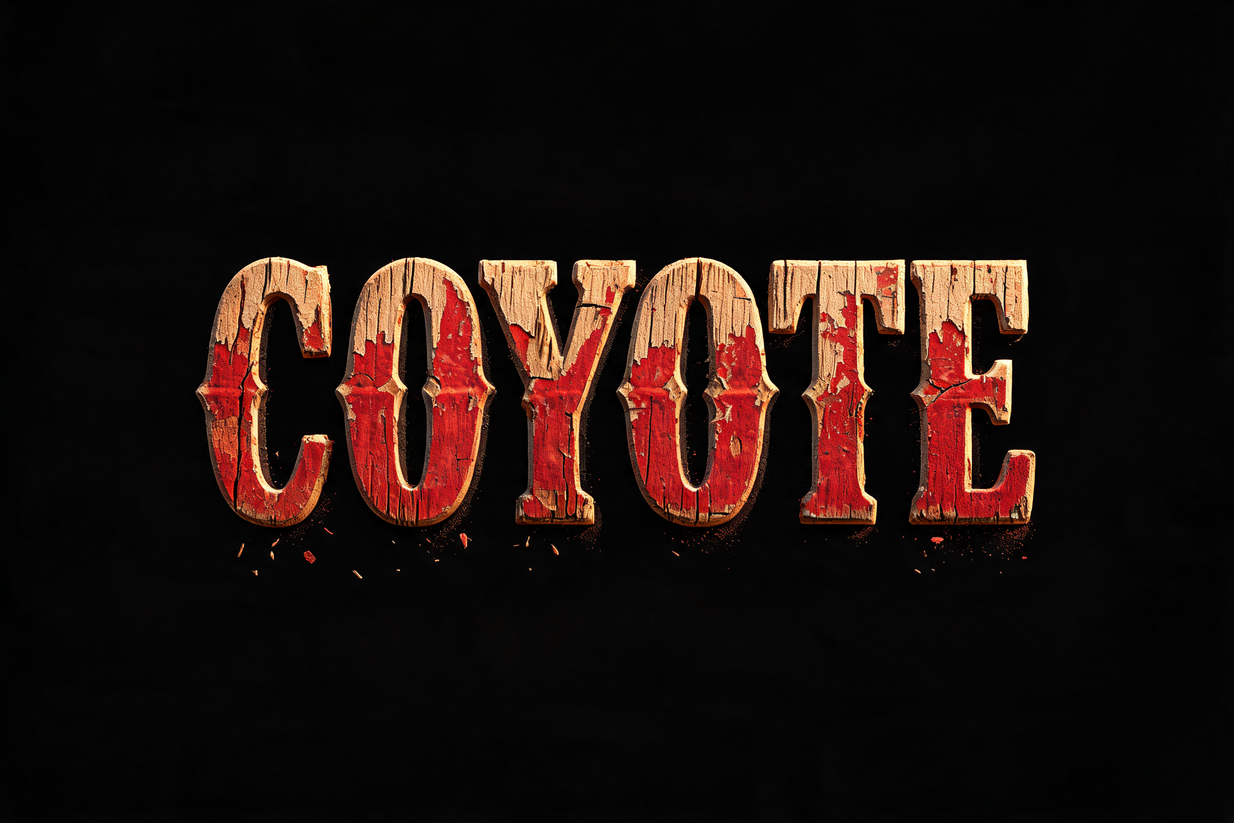 "Coyote" — Western | AI Text Effect Generator