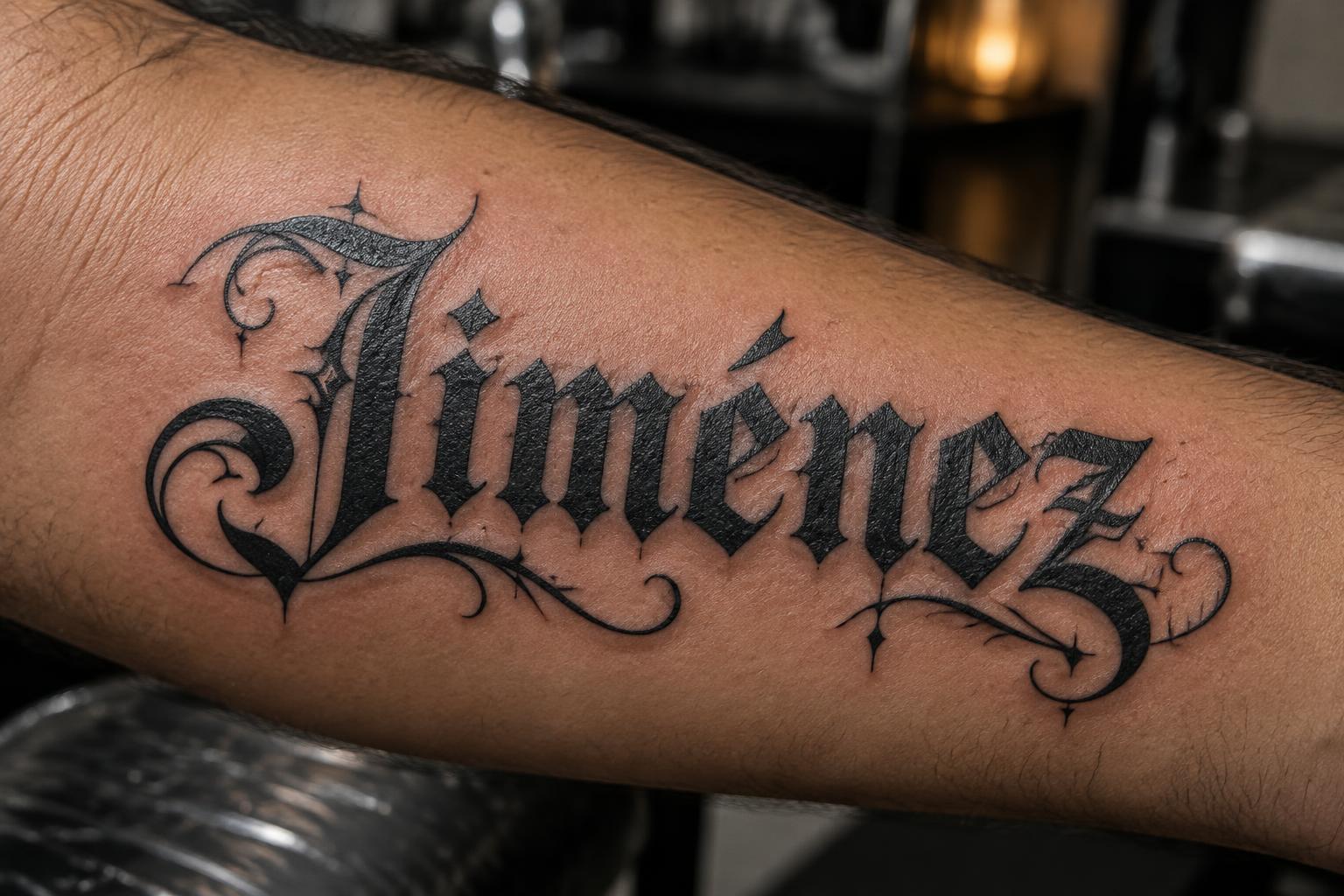 "Jiménez" — Tattoo | AI Text Effect Generator