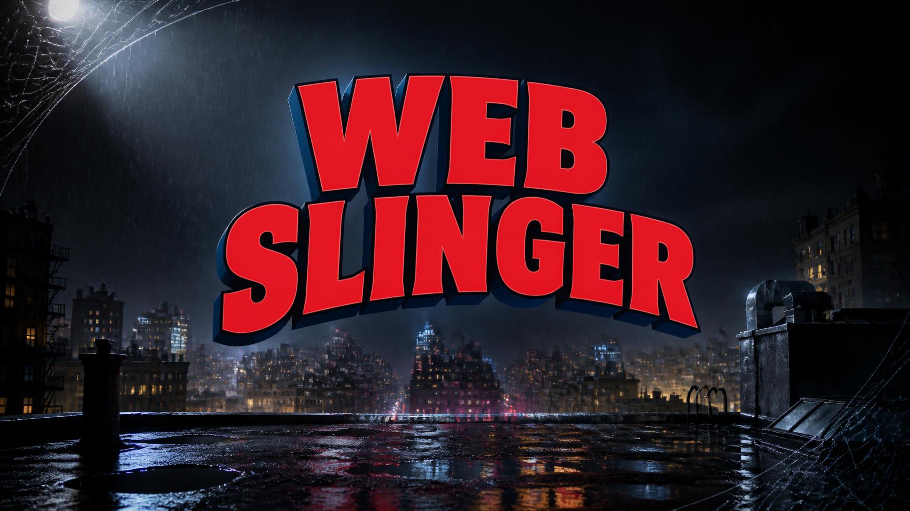 "WEB
SLINGER" — Spider Hero | AI Text Effect Generator