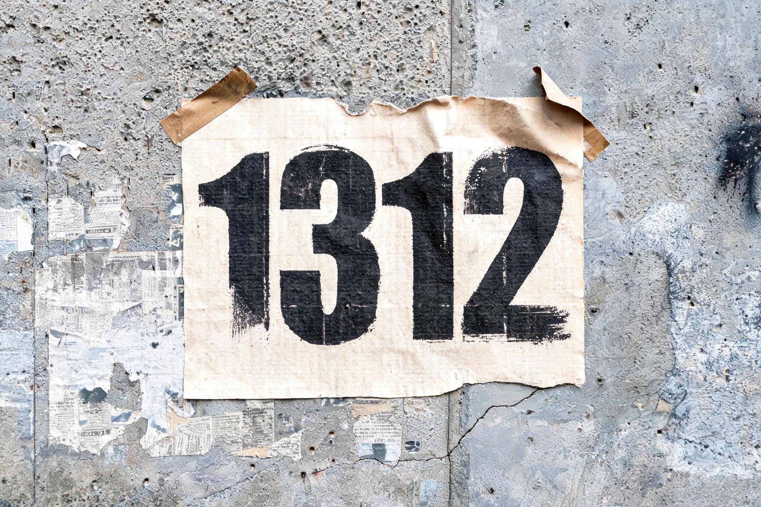 "1312" —  | AI Text Effect Generator