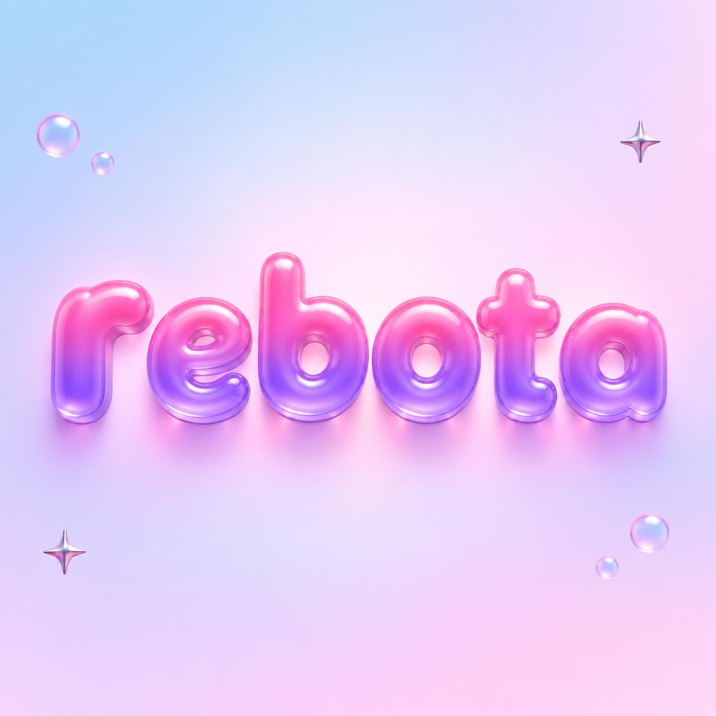 "Rebota" — Y2k Bubbly | AI Text Effect Generator