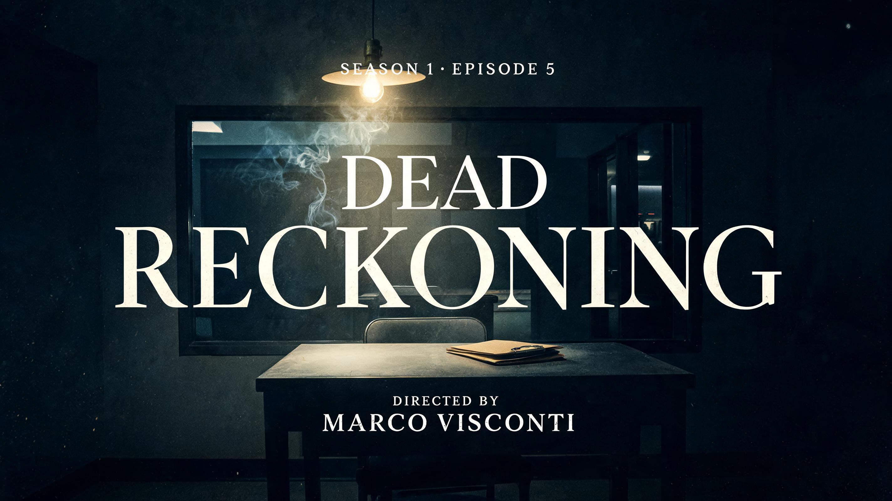"SEASON 1 · EPISODE 5
DEAD RECKONING
Directed by Marco Visconti" — Cinematic Netflix | AI Text Effect Generator
