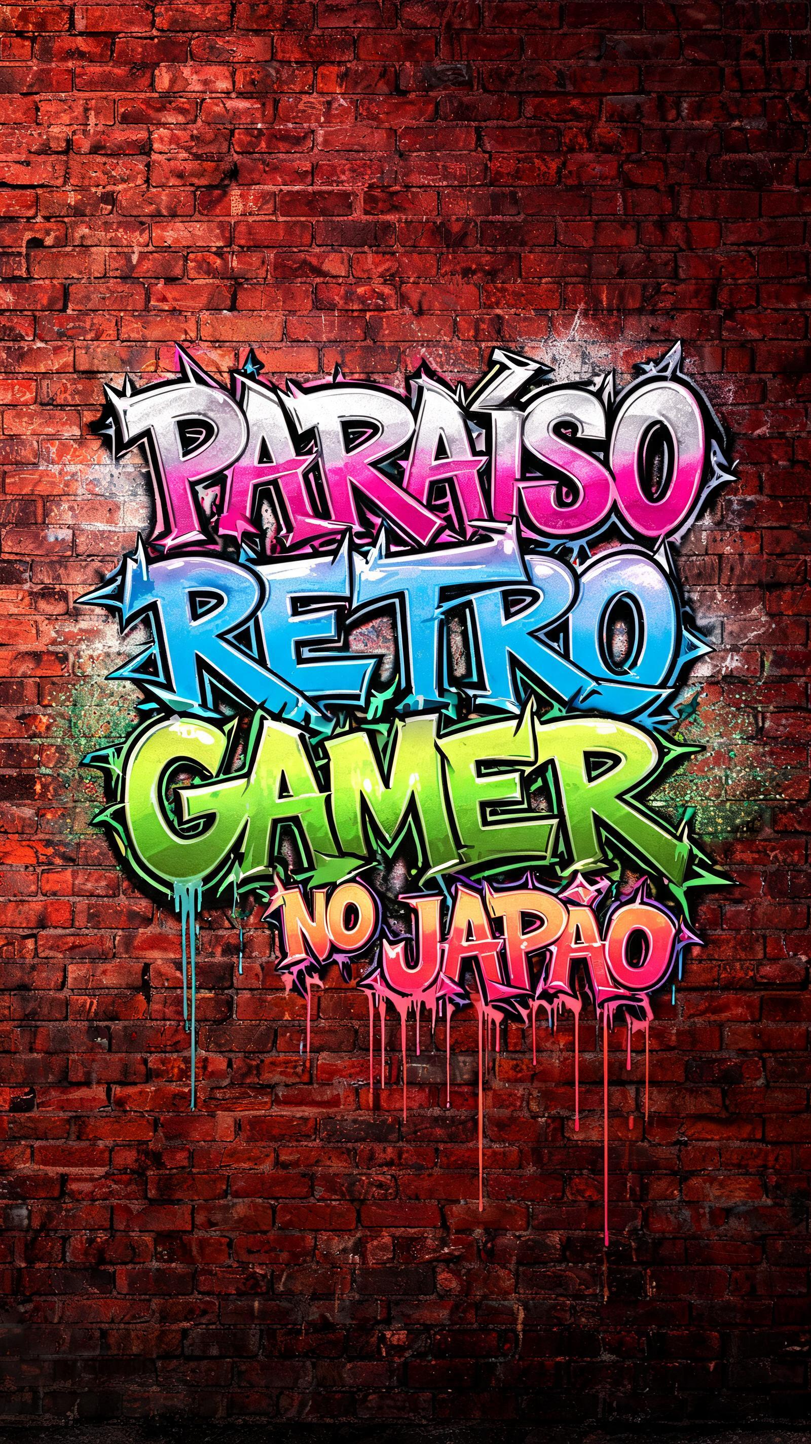 "PARAÍSO
RETRO GAMER
  NO JAPÃO" — Graffiti | AI Text Effect Generator