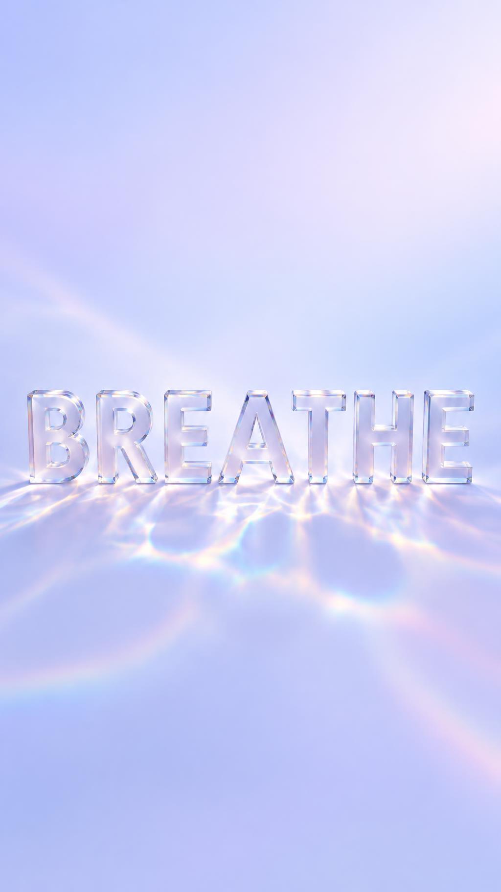 "BREATHE" — Glass | AI Text Effect Generator