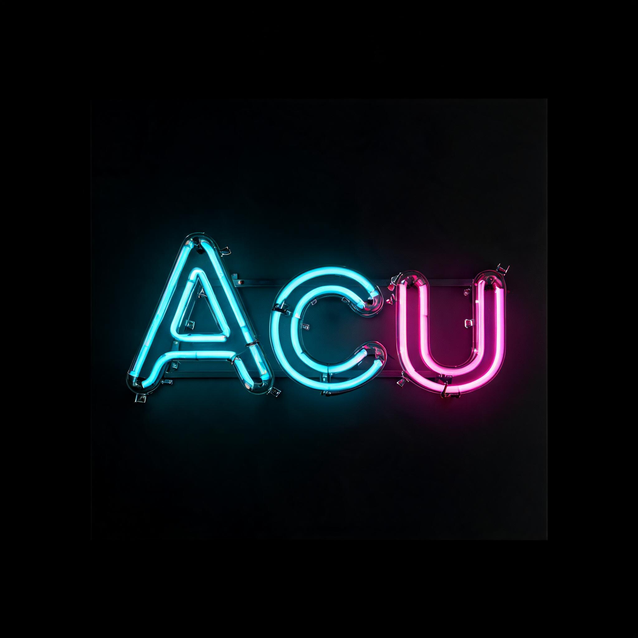 "Acu" — Neon Glow | AI Text Effect Generator