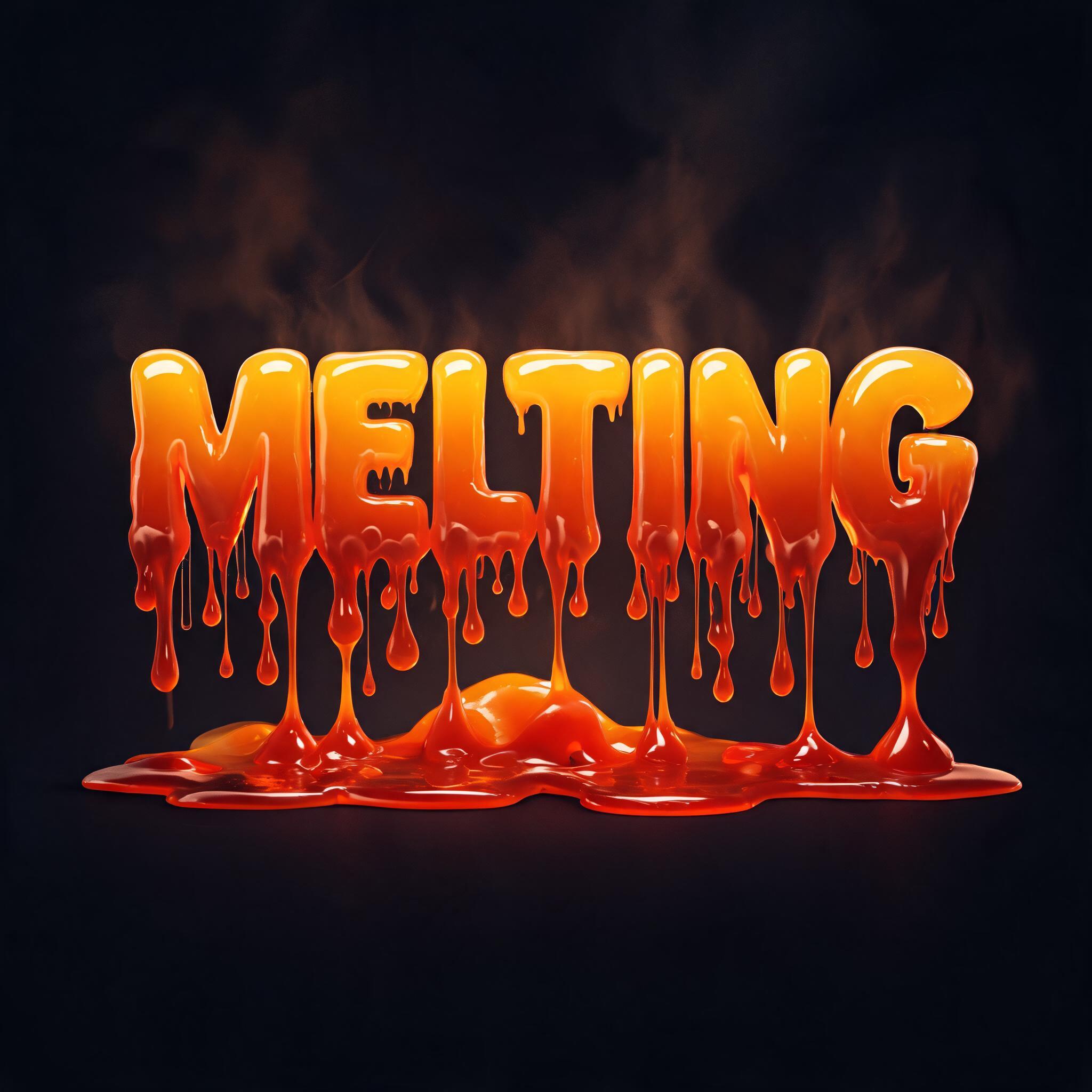 "Melting" — Drip Font Melting | AI Text Effect Generator