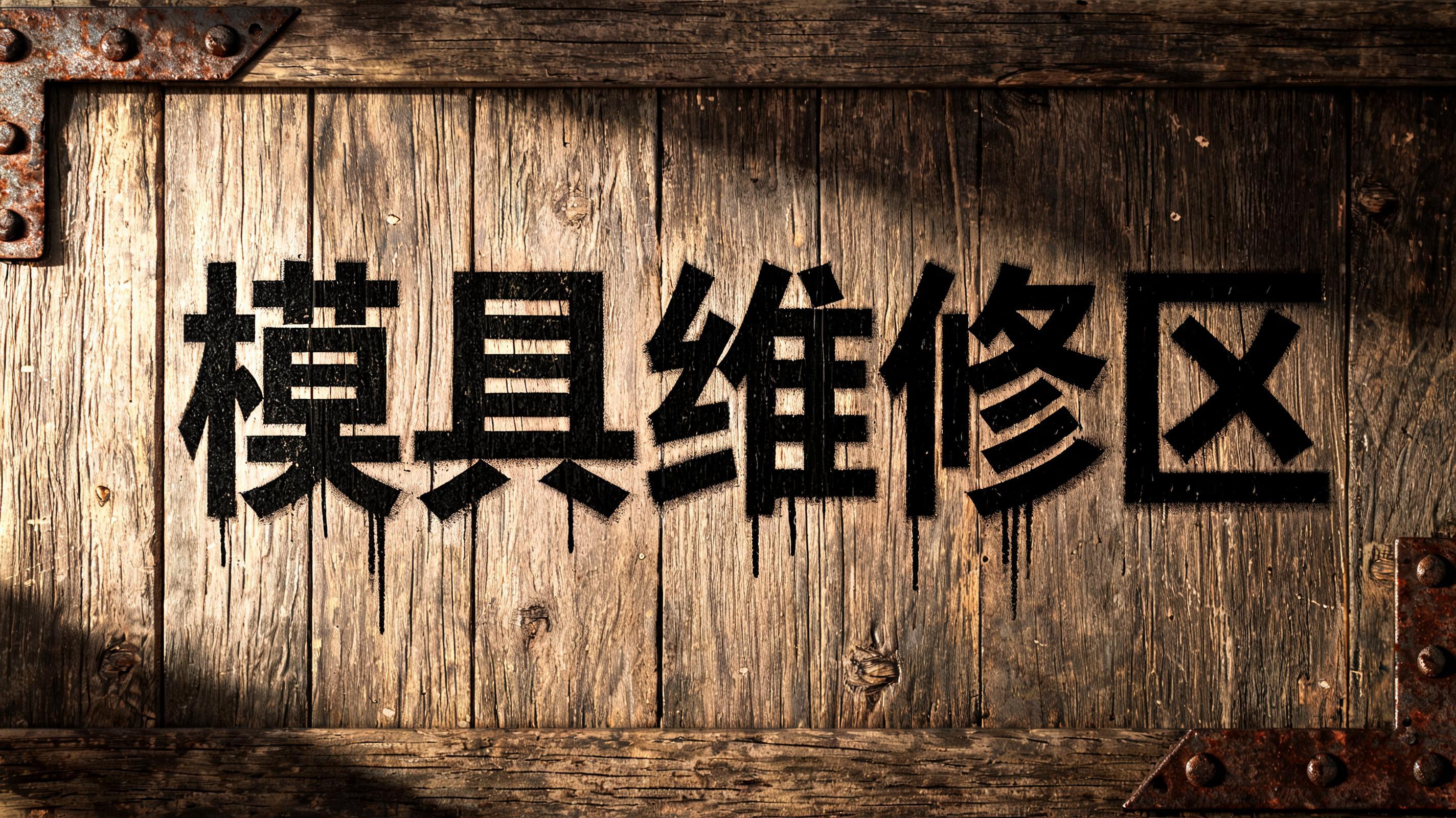 "模具维修区" — Stencil | AI Text Effect Generator