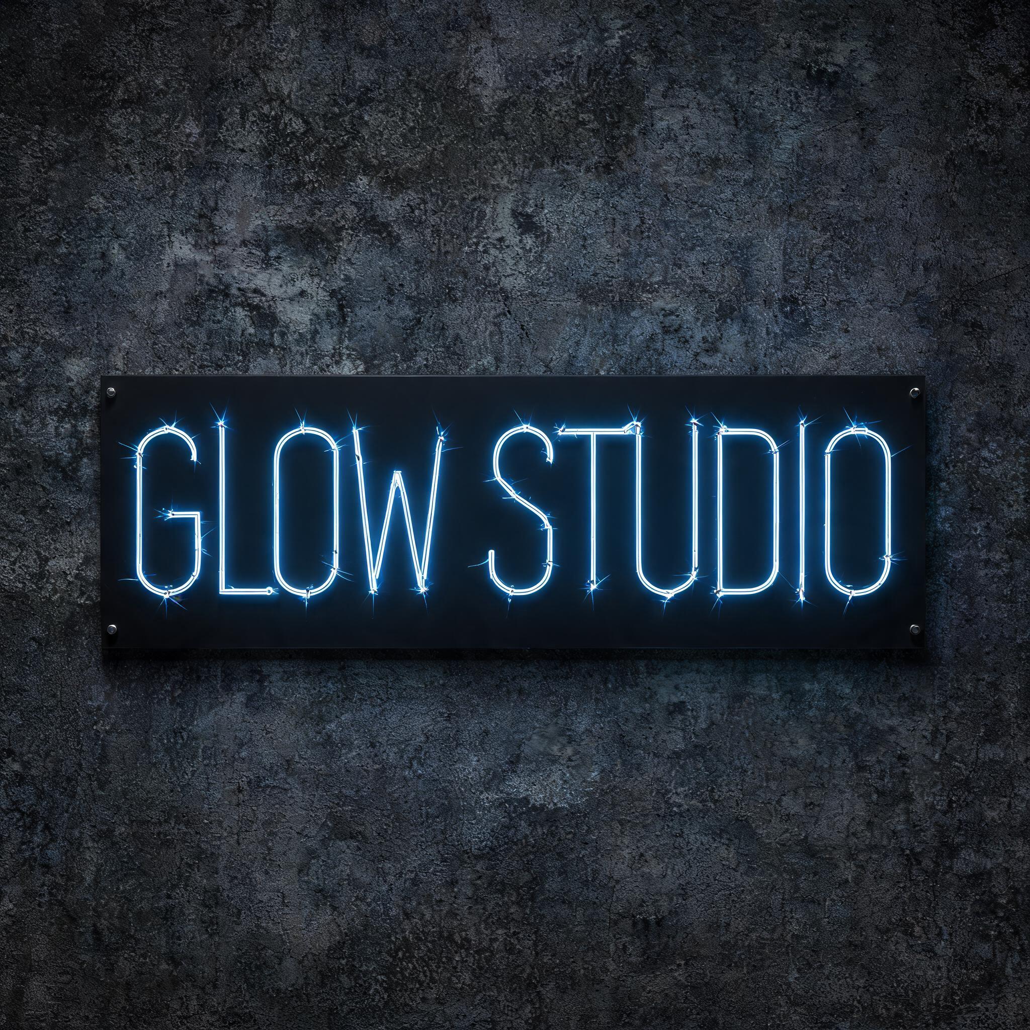 "GLOW STUDIO" — Neon Sign | AI Text Effect Generator