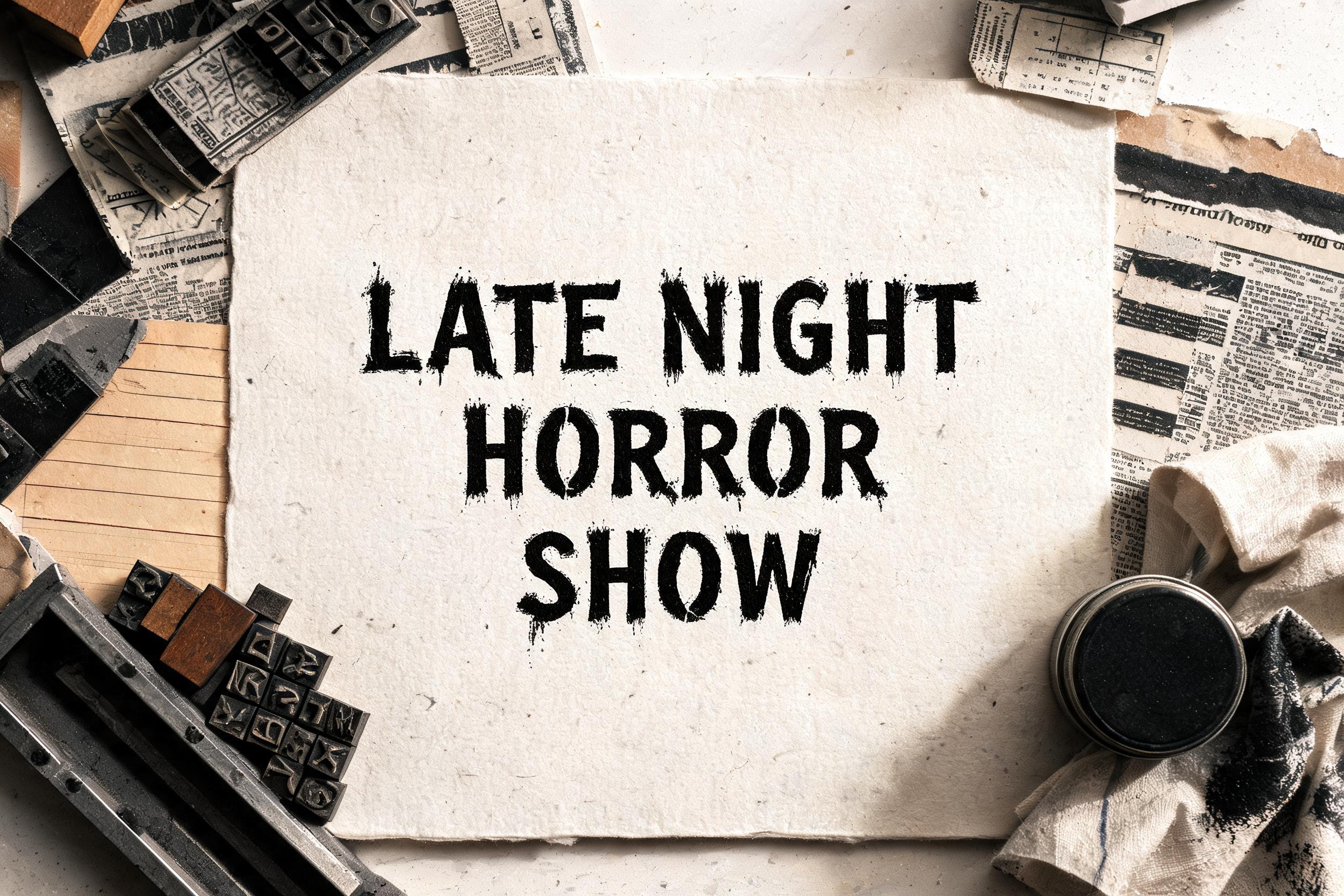 "LATE NIGHT HORROR SHOW" — Diy | AI Text Effect Generator