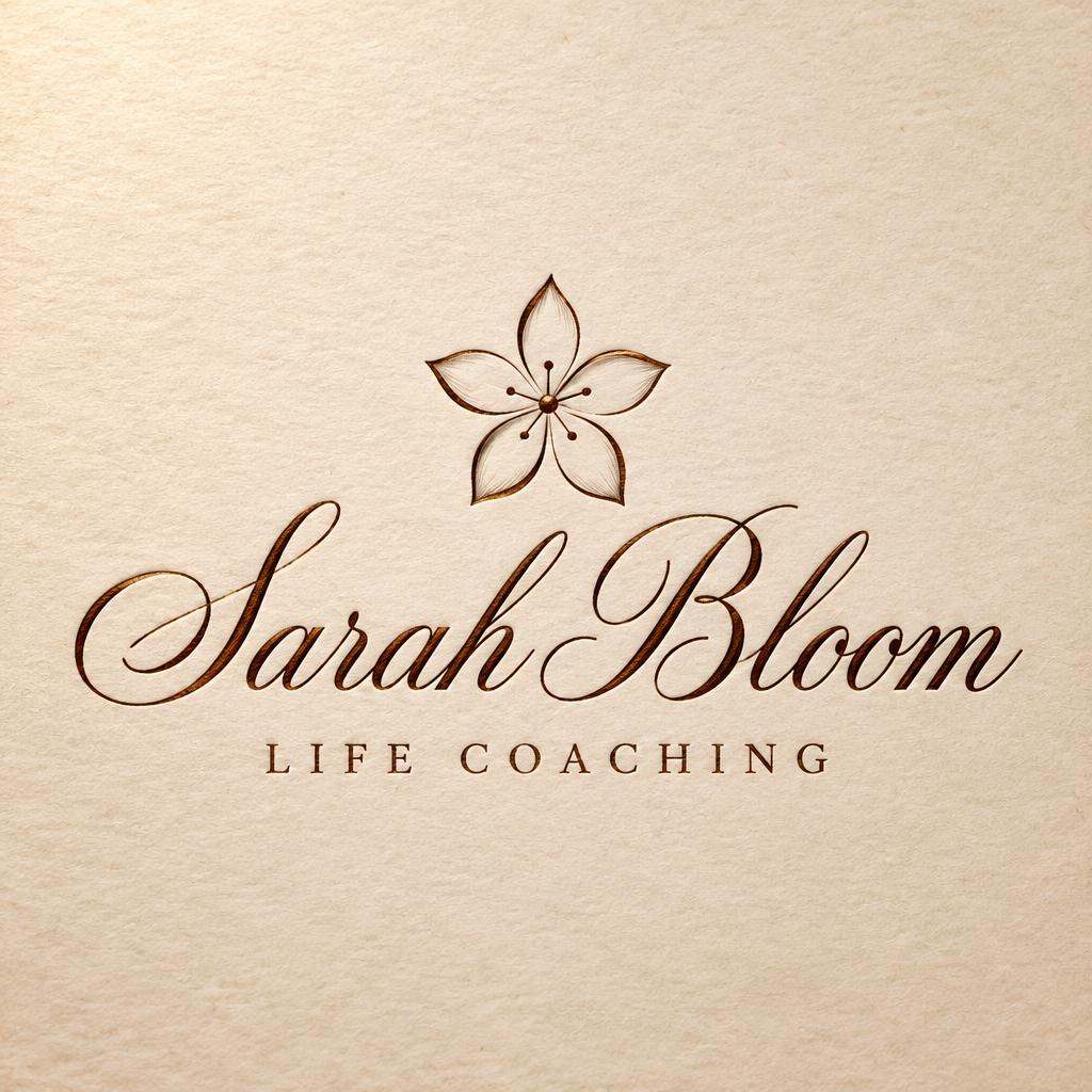"Sarah Bloom
LIFE COACHING" — Handwritten Script | AI Text Effect Generator