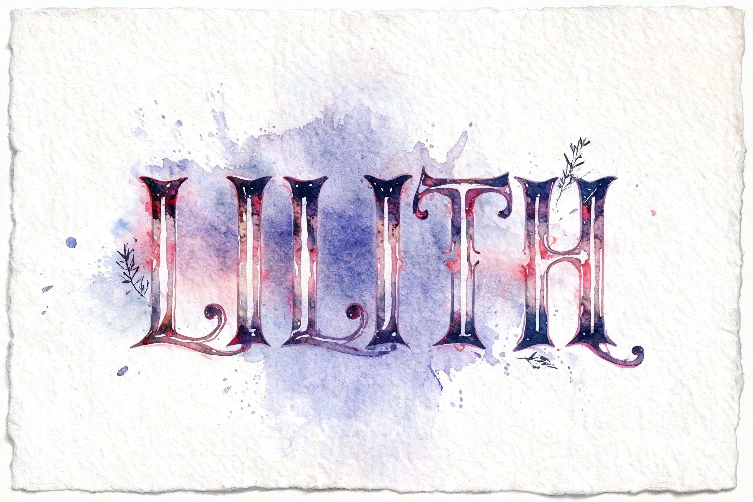 "Lilith" — Watercolor text effect