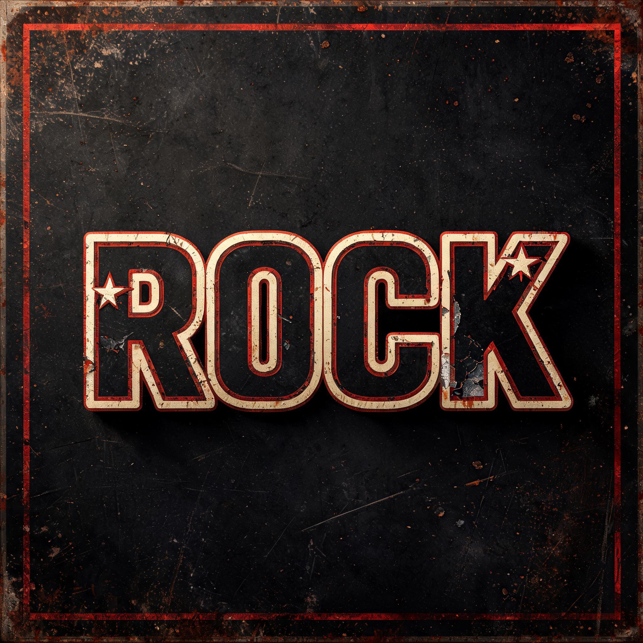 "Rock" — Vintage | AI Text Effect Generator