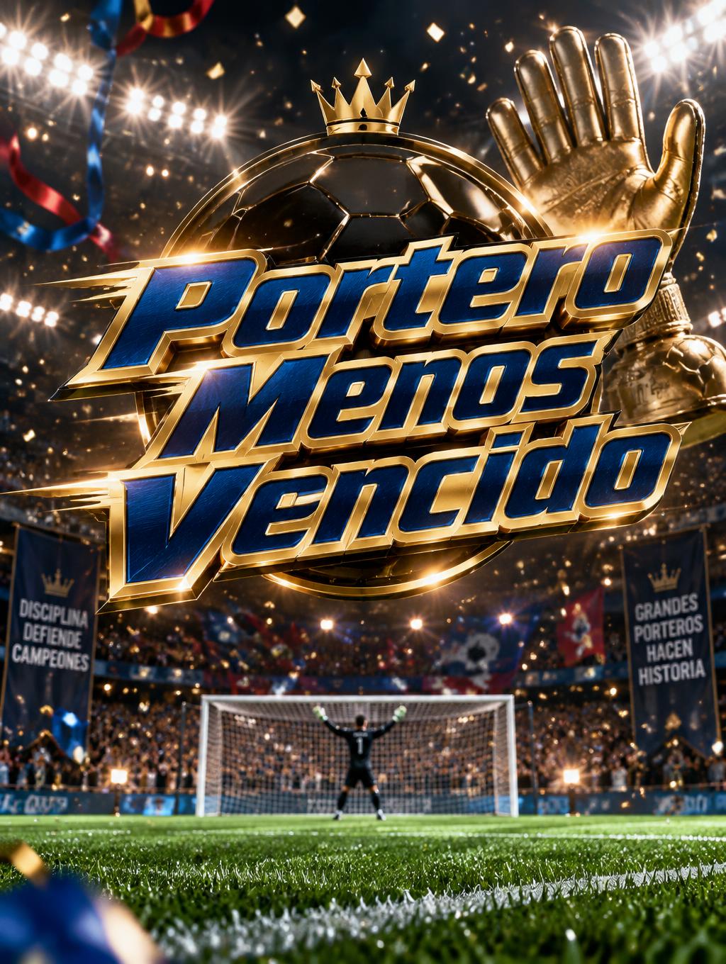 "Portero Menos Vencido" — Sports Football | AI Text Effect Generator