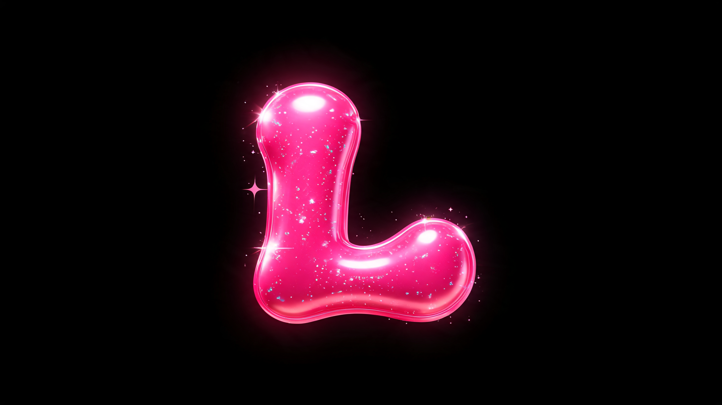 "L" — Barbie text effect