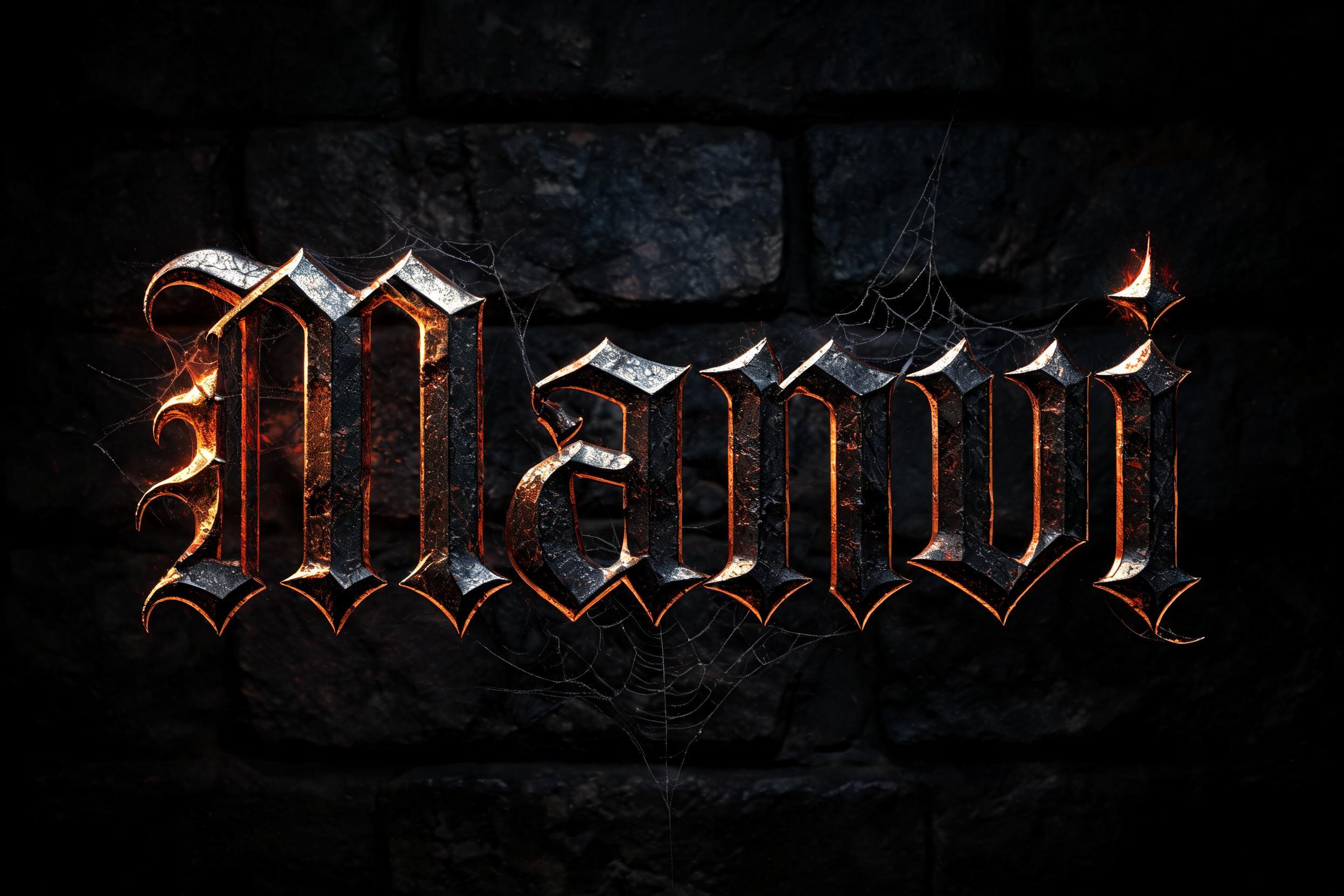 "Manvi" — Gothic Font | AI Text Effect Generator