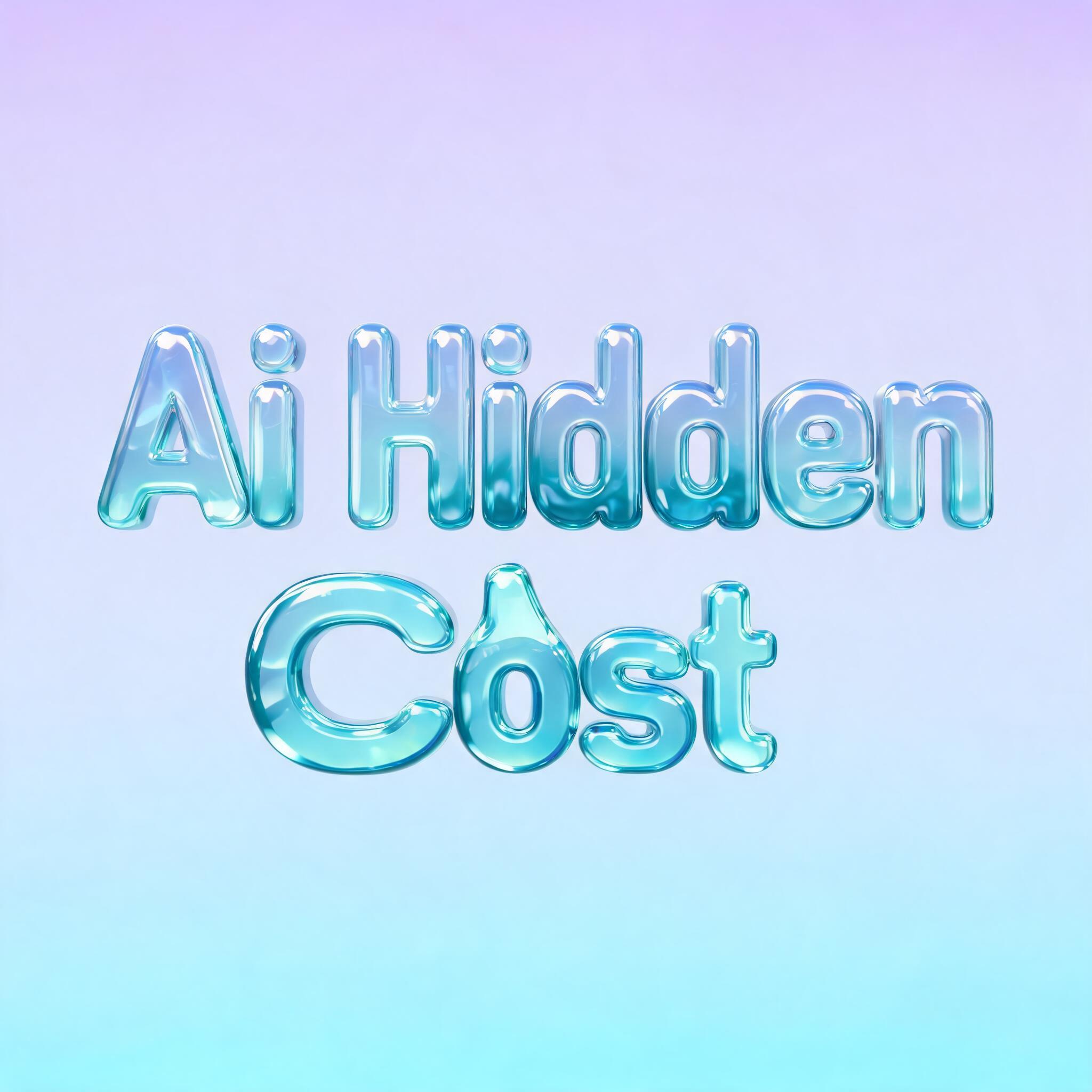 "Ai Hidden Cost" — Glass Liquid | AI Text Effect Generator
