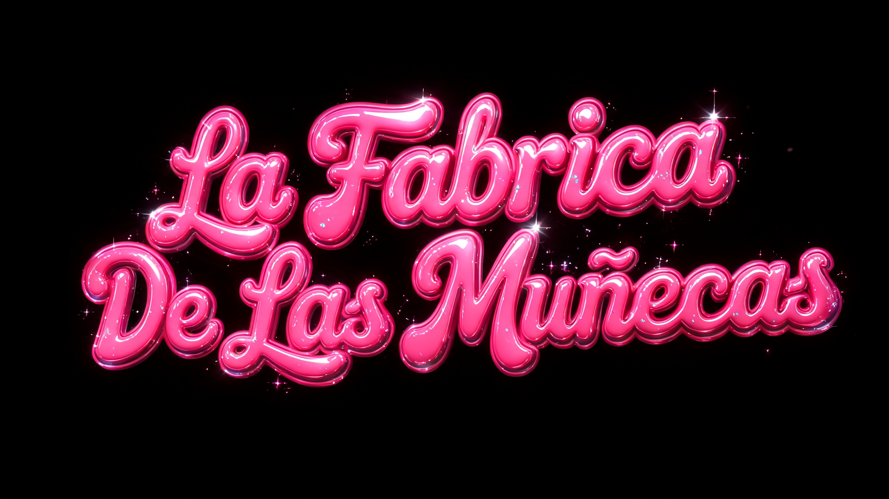 "La Fabrica De Las Muñecas " — Barbie text effect