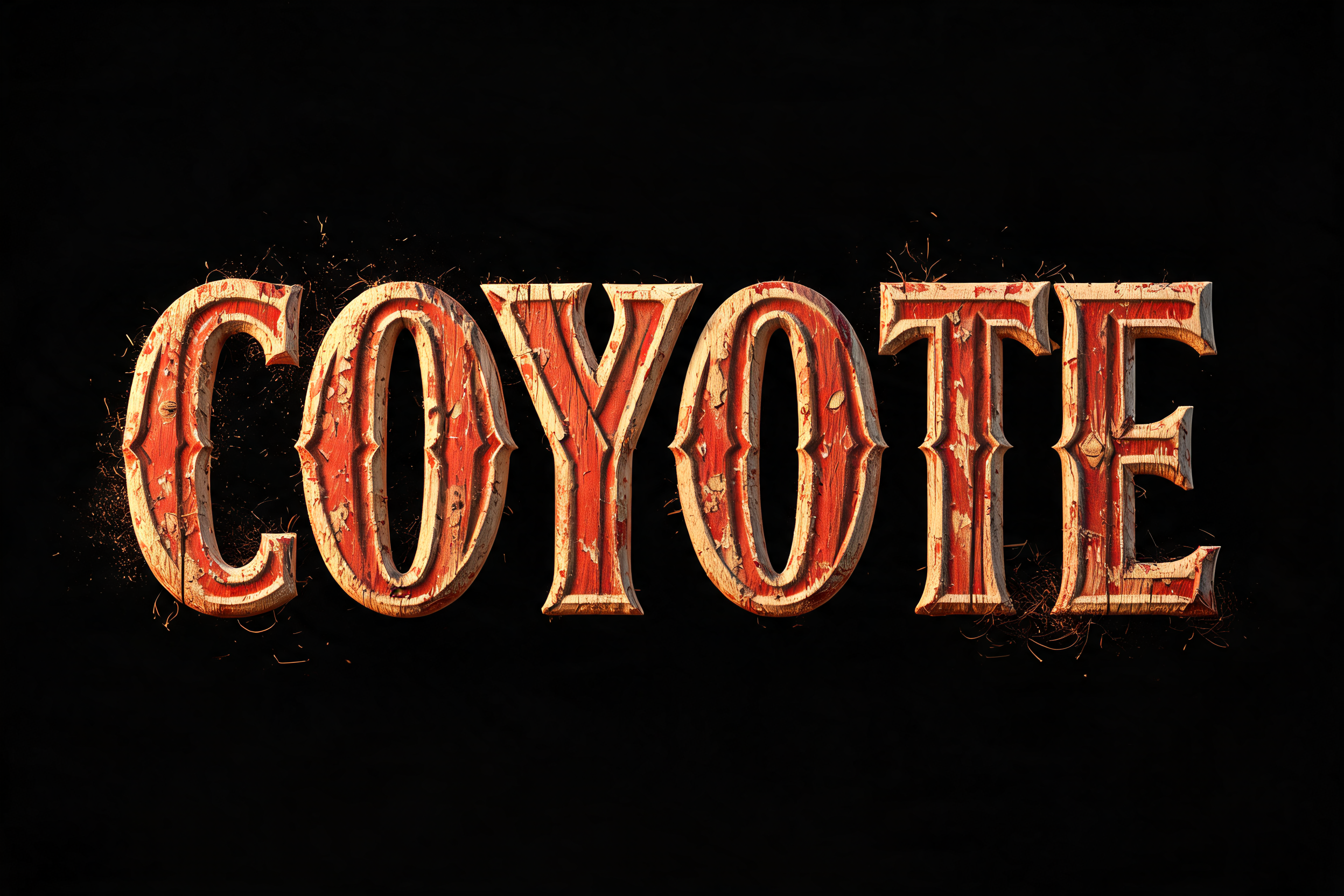 "Coyote" — Western | AI Text Effect Generator