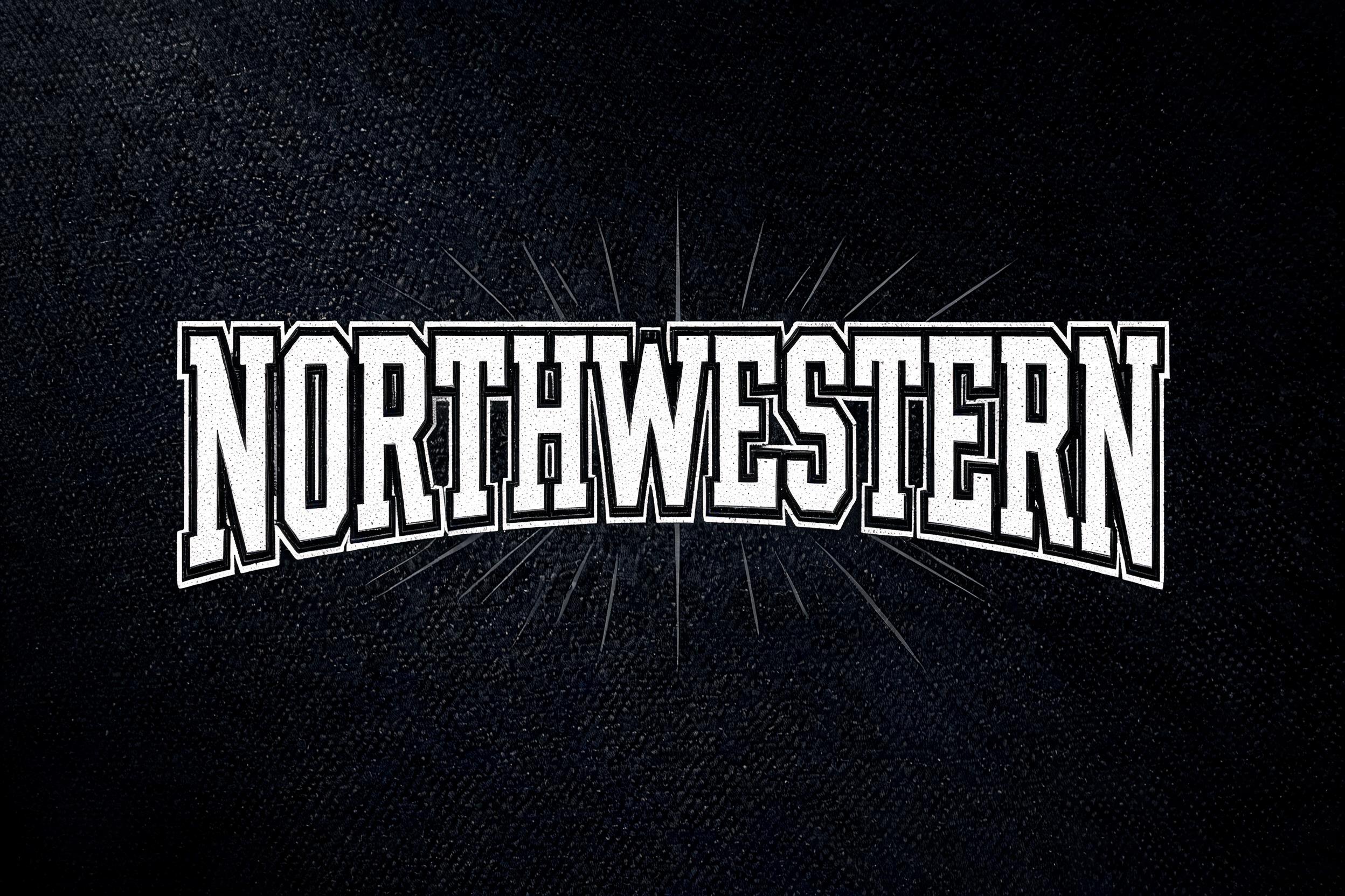 "NORTHWESTERN" — Sports | AI Text Effect Generator