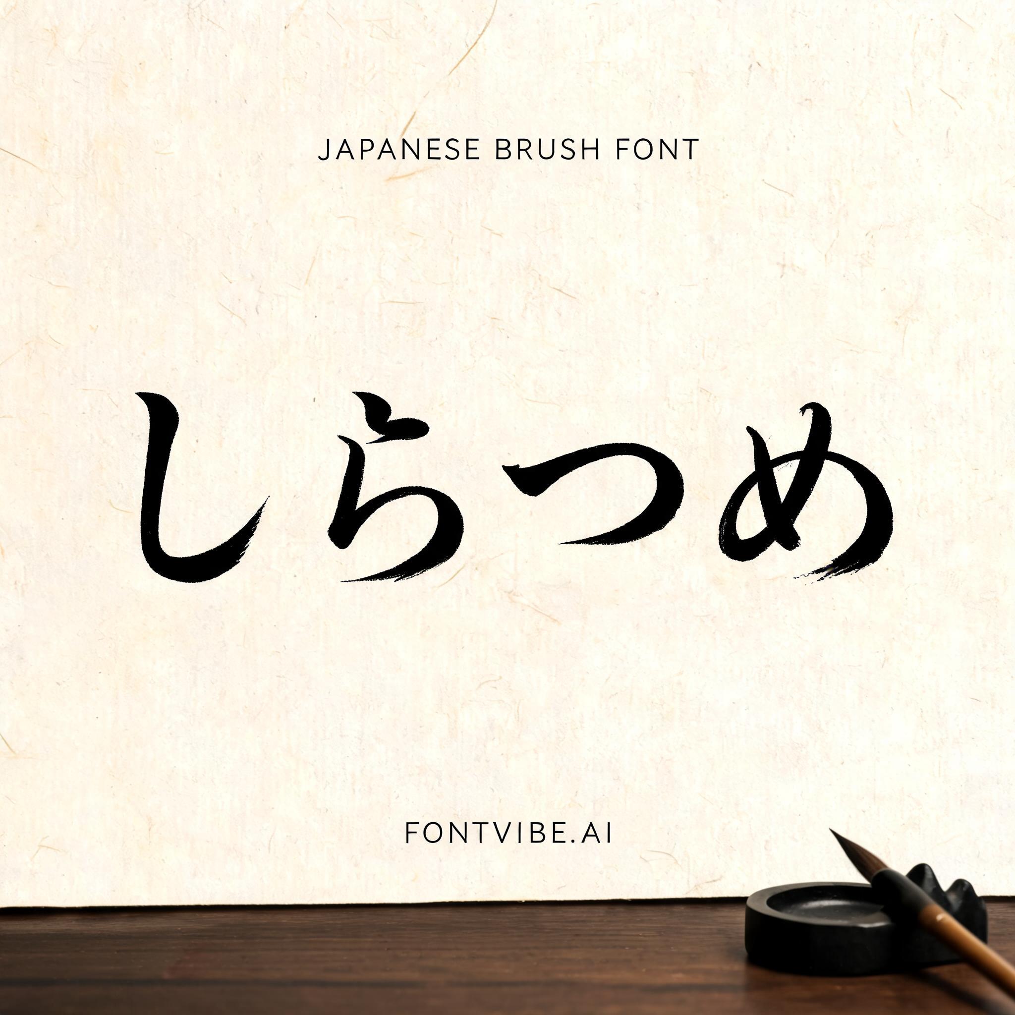 "しらつめ" — Brush Japanese Ink | AI Text Effect Generator