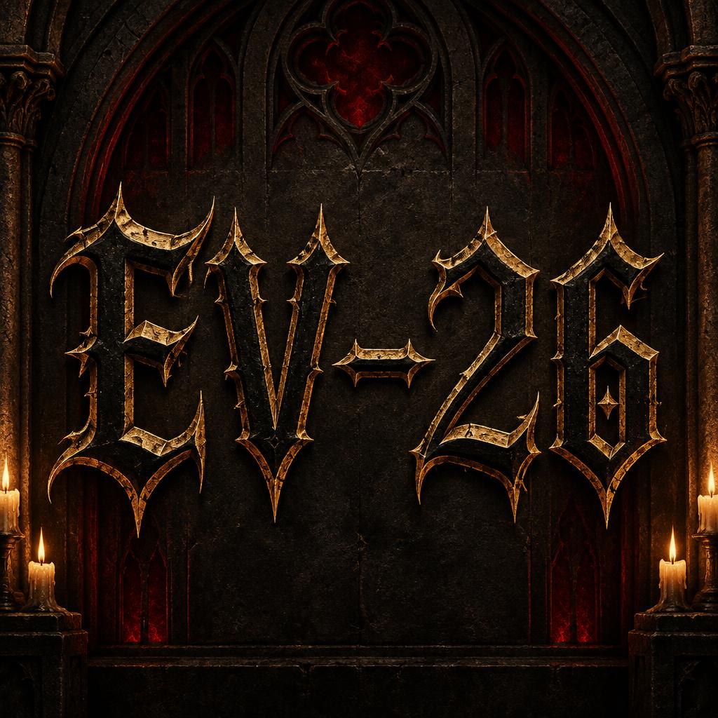 "EV-26" — Gothic Font | AI Text Effect Generator