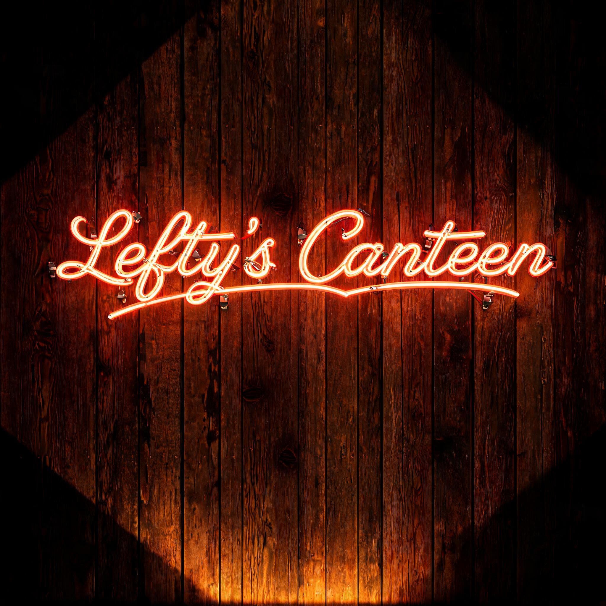 "Lefty's Canteen" — Neon Sign | AI Text Effect Generator