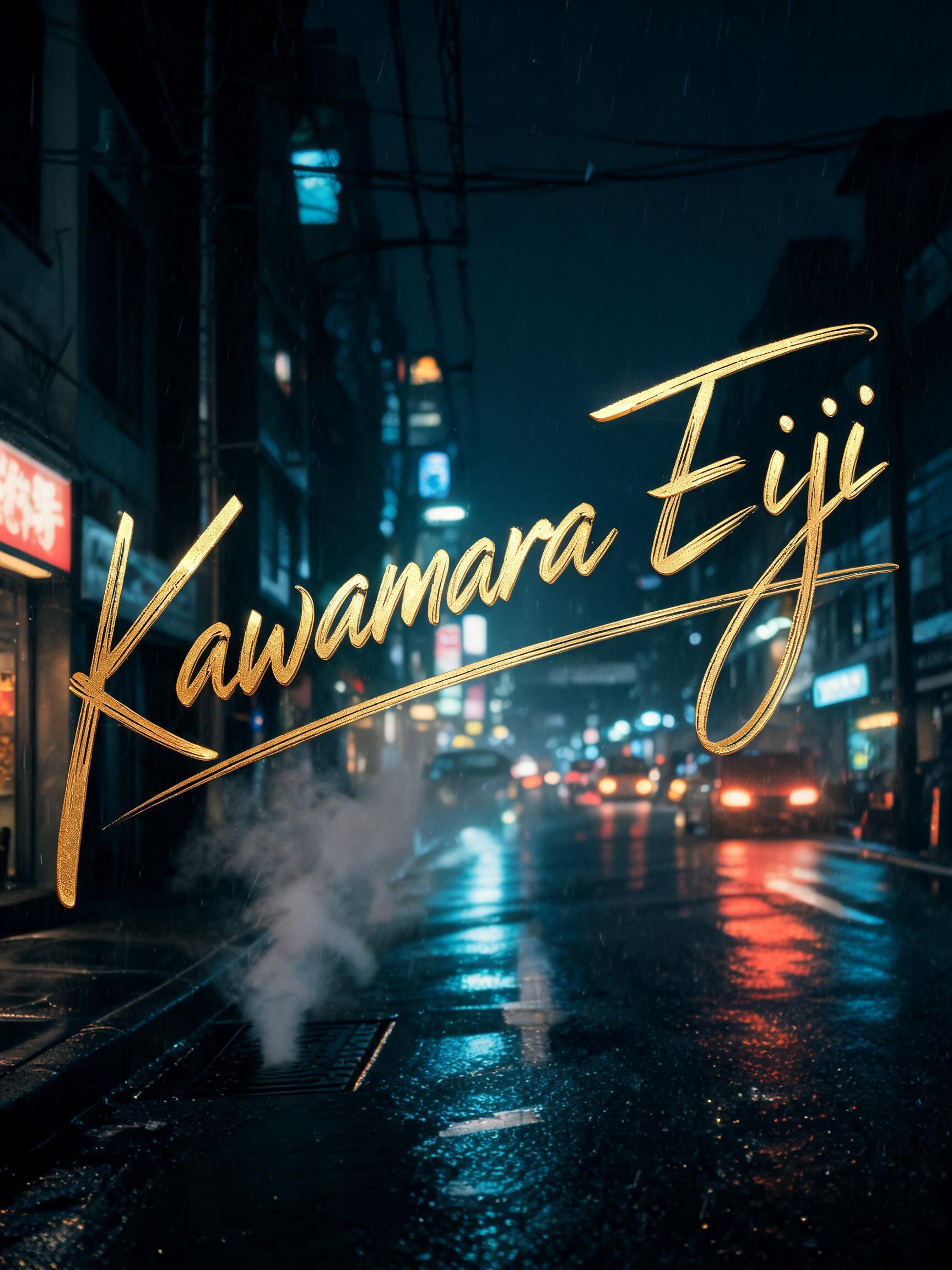 "Kawamura Eiji" — Cinematic | AI Text Effect Generator