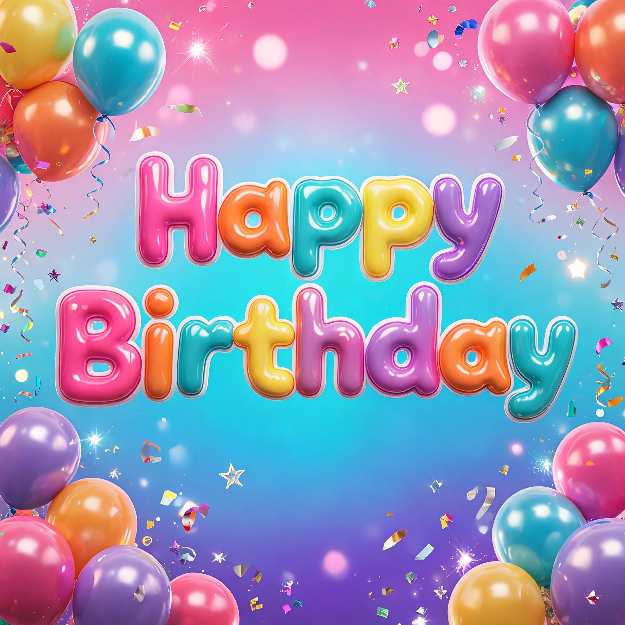 "Happy Birthday" — Birthday text effect