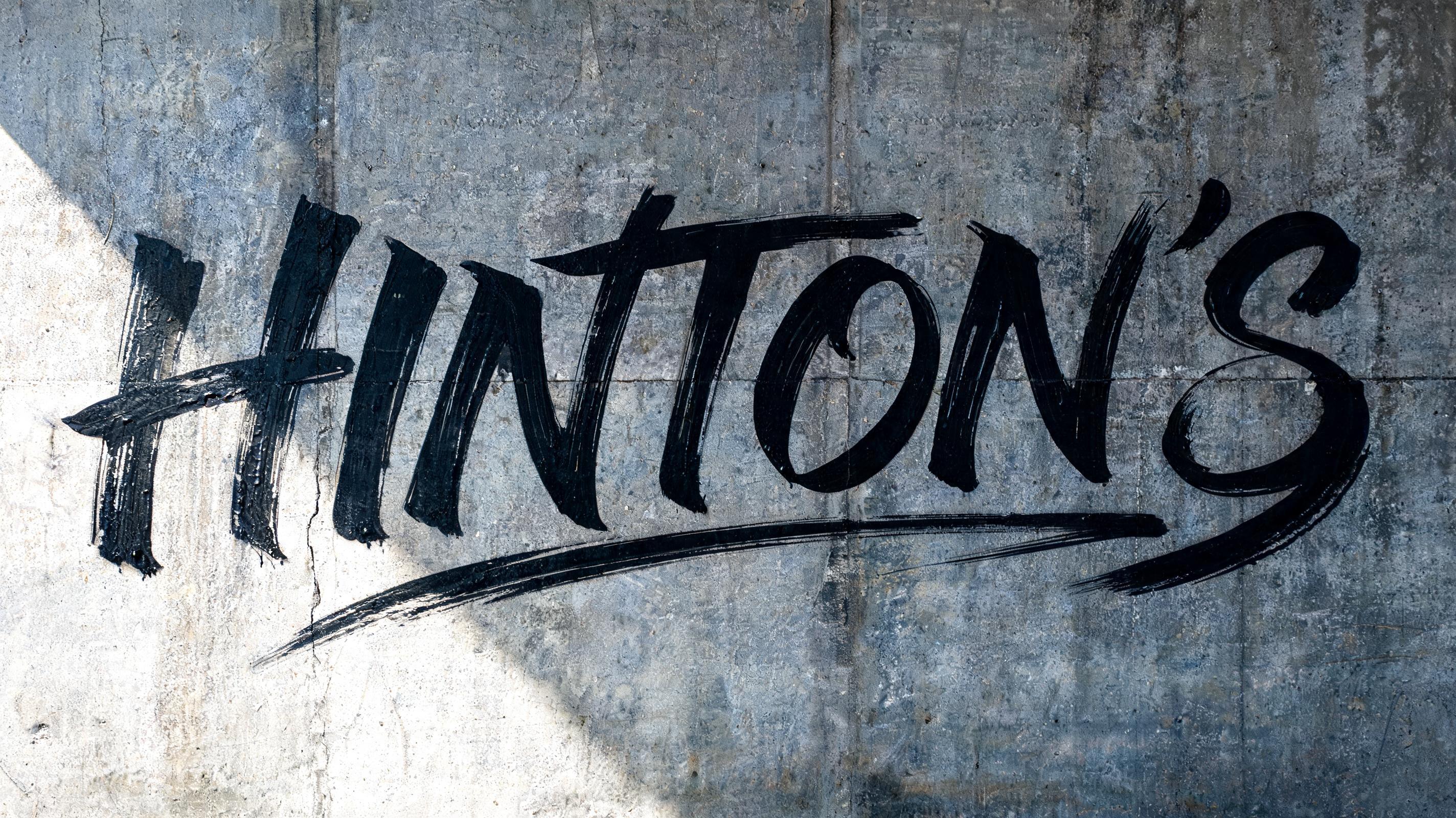 "HINTON'S" — Brush Stroke | AI Text Effect Generator
