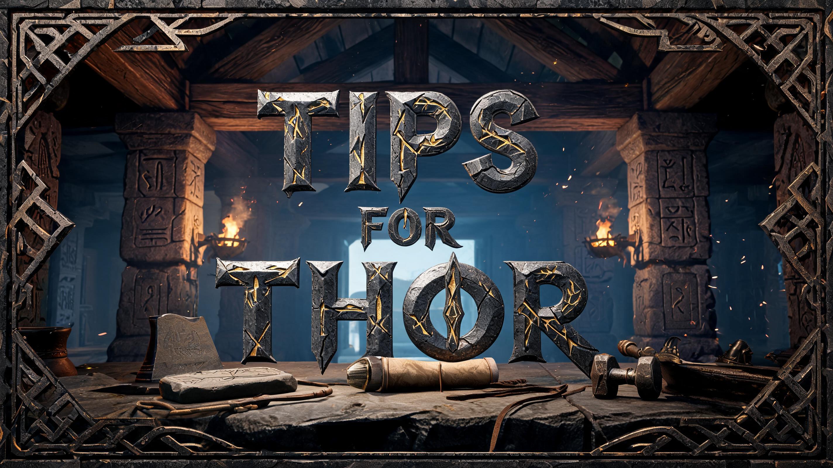 "Tips for Thor" — Viking | AI Text Effect Generator