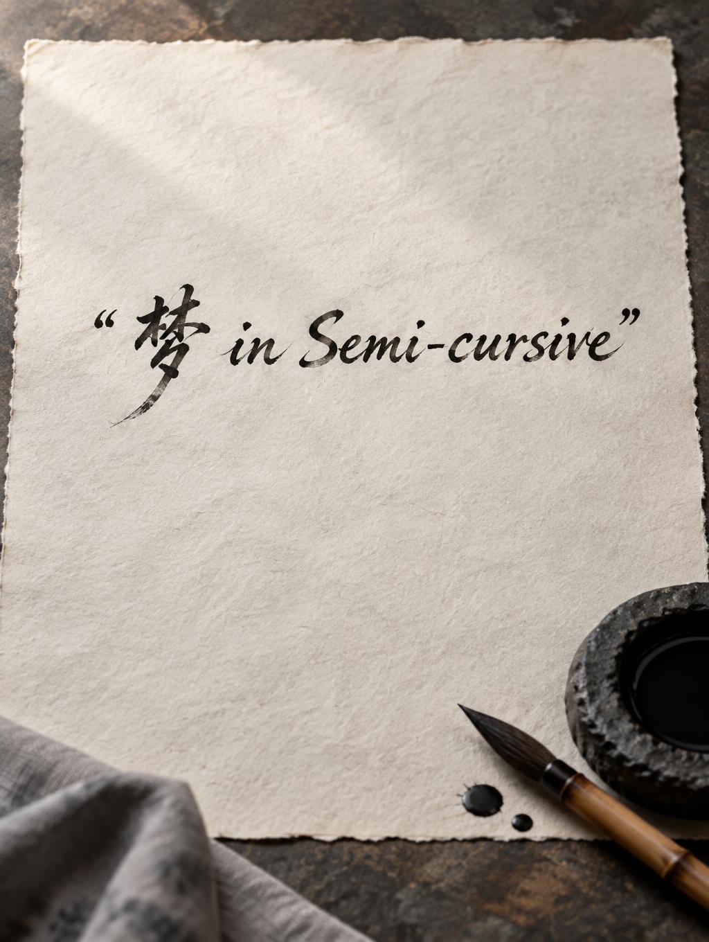 "梦 in Semi-cursive" —  | AI Text Effect Generator