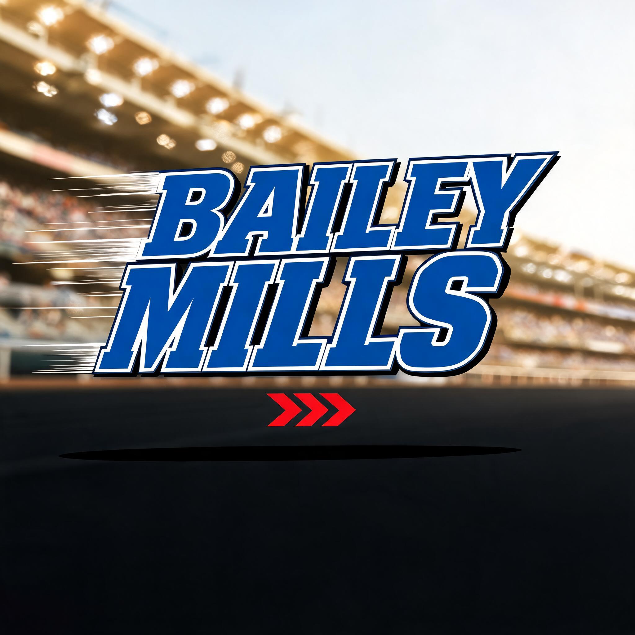 "Bailey Mills" — Racing | AI Text Effect Generator