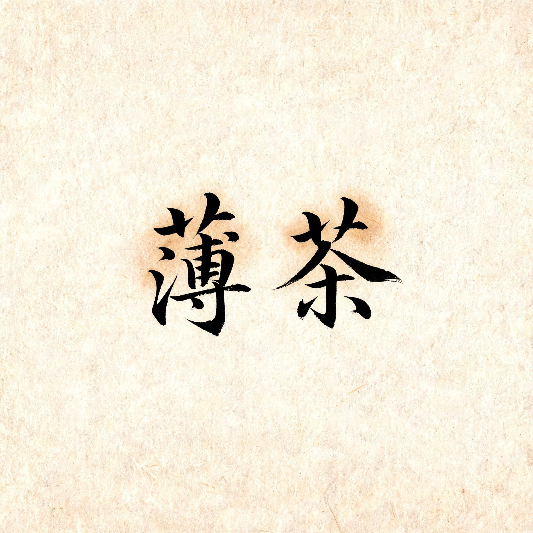"薄茶" — Brush Japanese Ink | AI Text Effect Generator