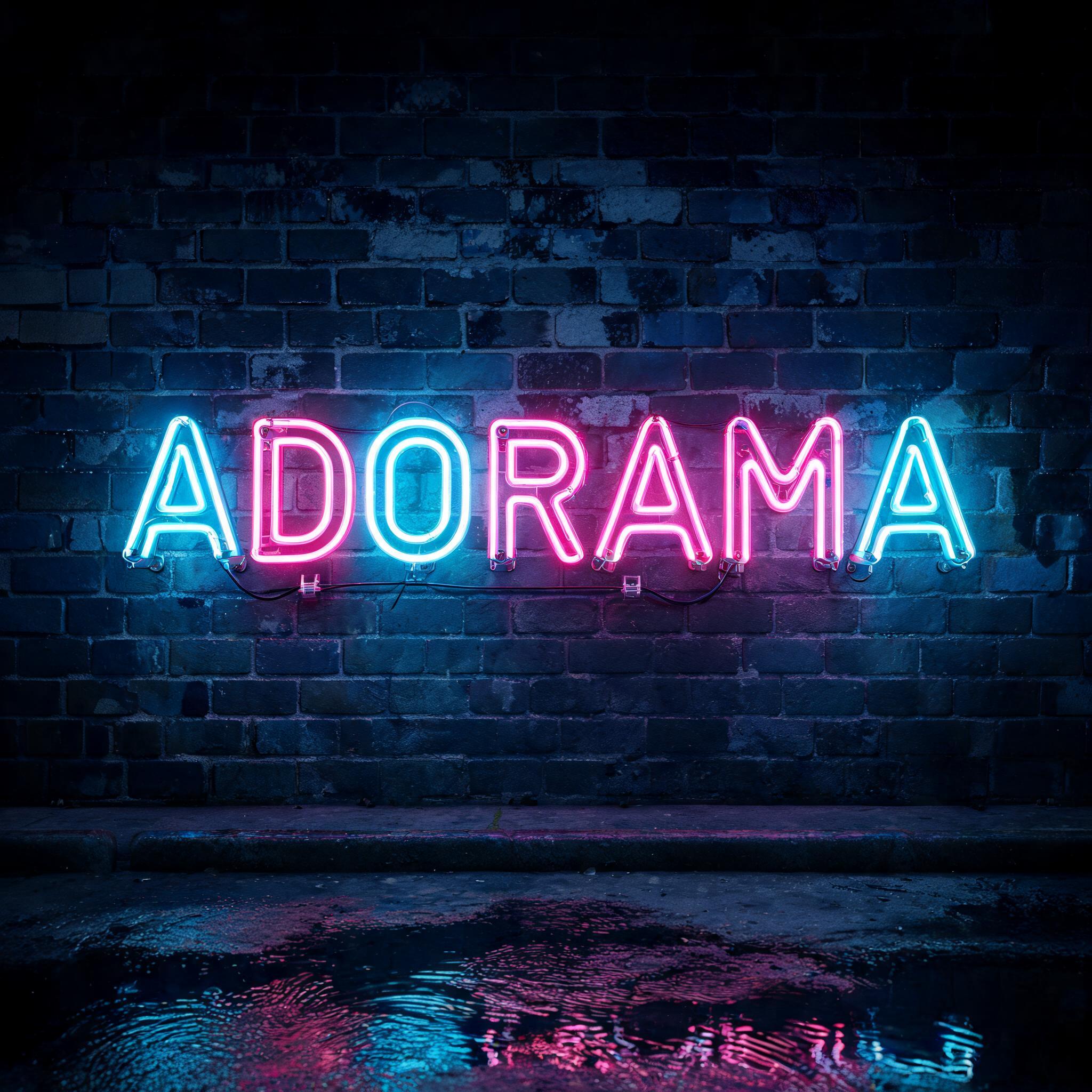 "ADORAMA" — Neon Glow | AI Text Effect Generator