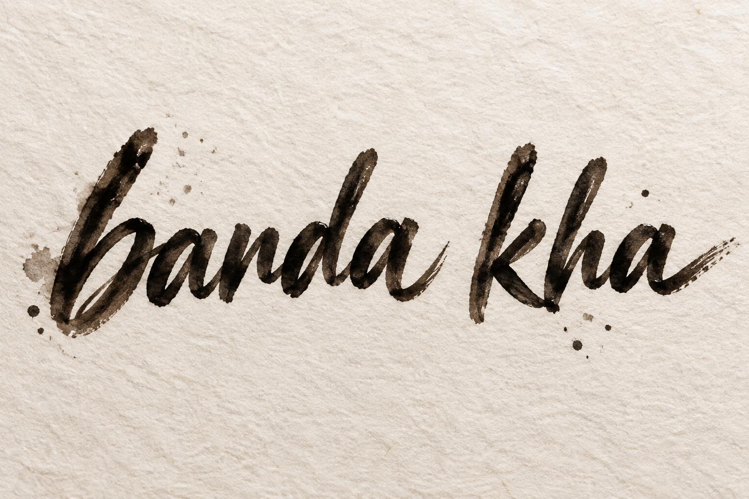 "banda kha" — Brush Stroke | AI Text Effect Generator