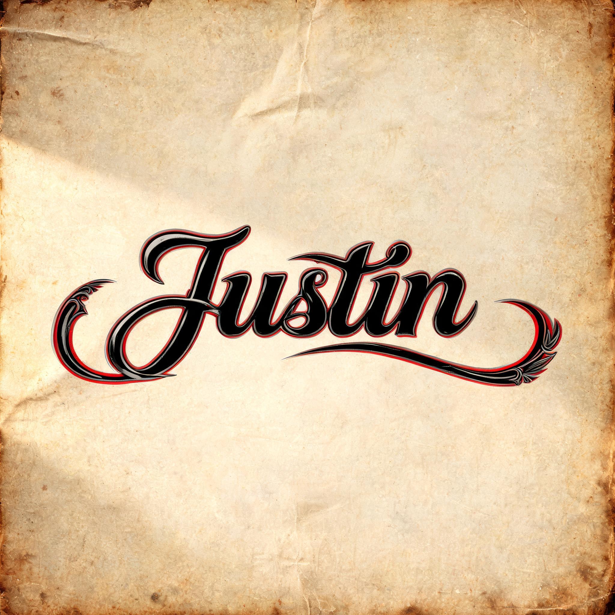 "Justin" — Chicano | AI Text Effect Generator