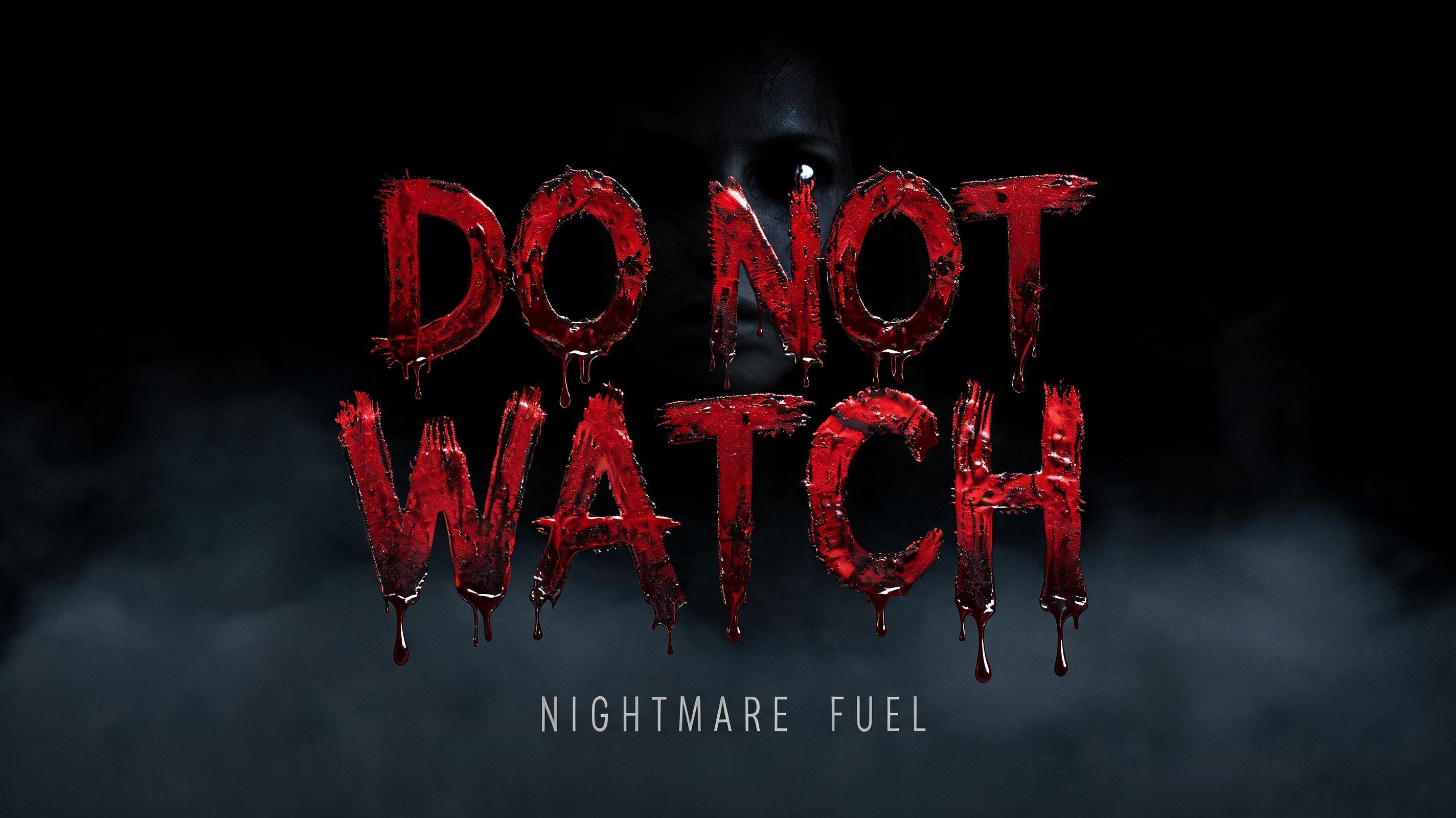 "Give me a YouTube thumbnail that says DO NOT WATCH for my horror channel Nightmare Fuel" — Drip Font Blood | AI Text Effect Generator
