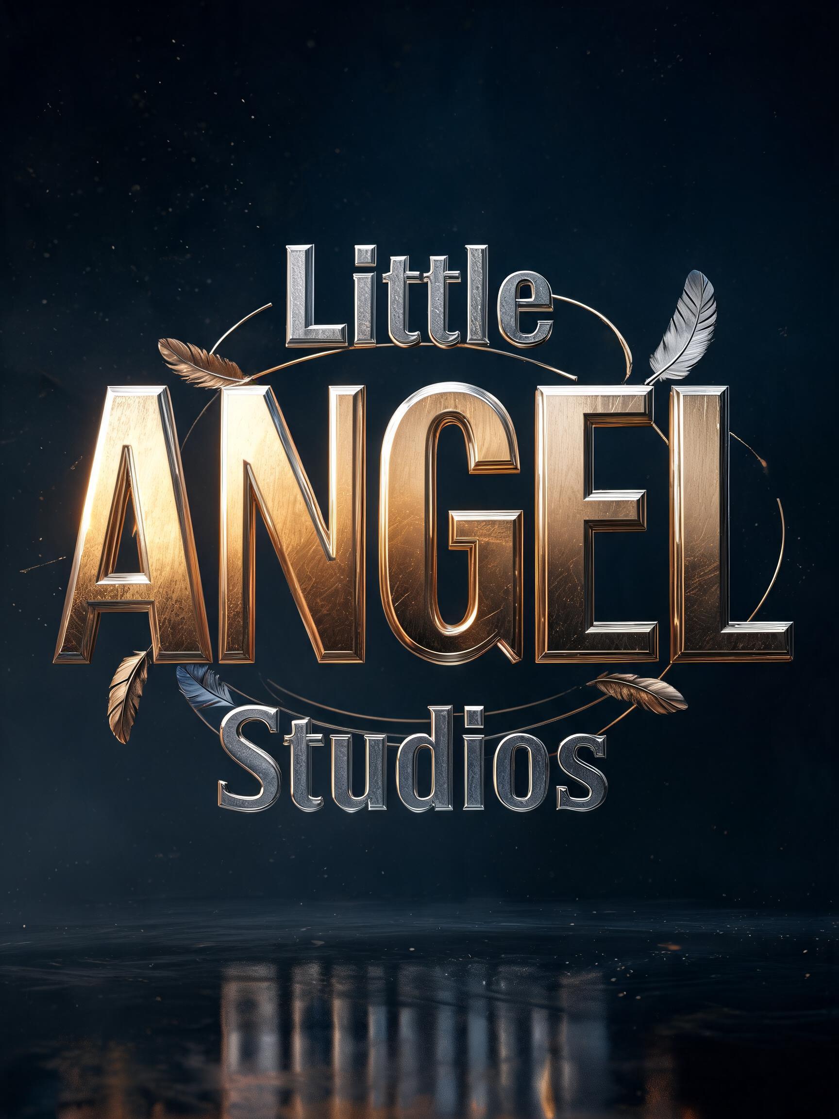 "Little ANGEL Studios" — Metallic | AI Text Effect Generator