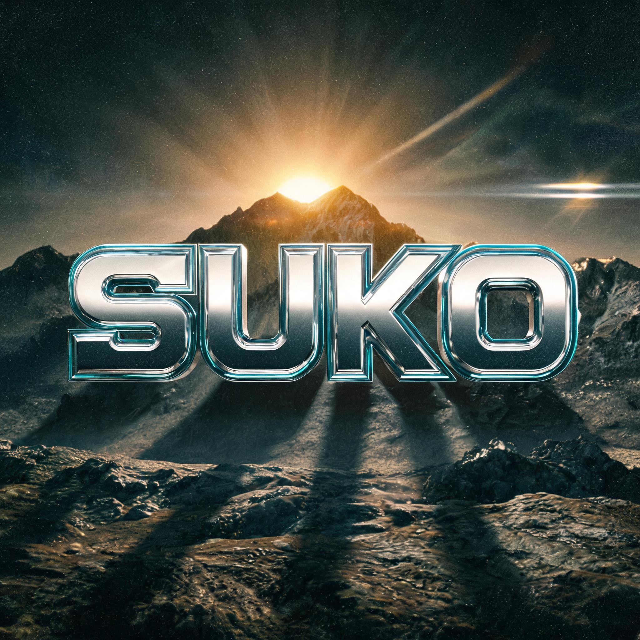 "SUKO" — Chrome Metal 3d | AI Text Effect Generator