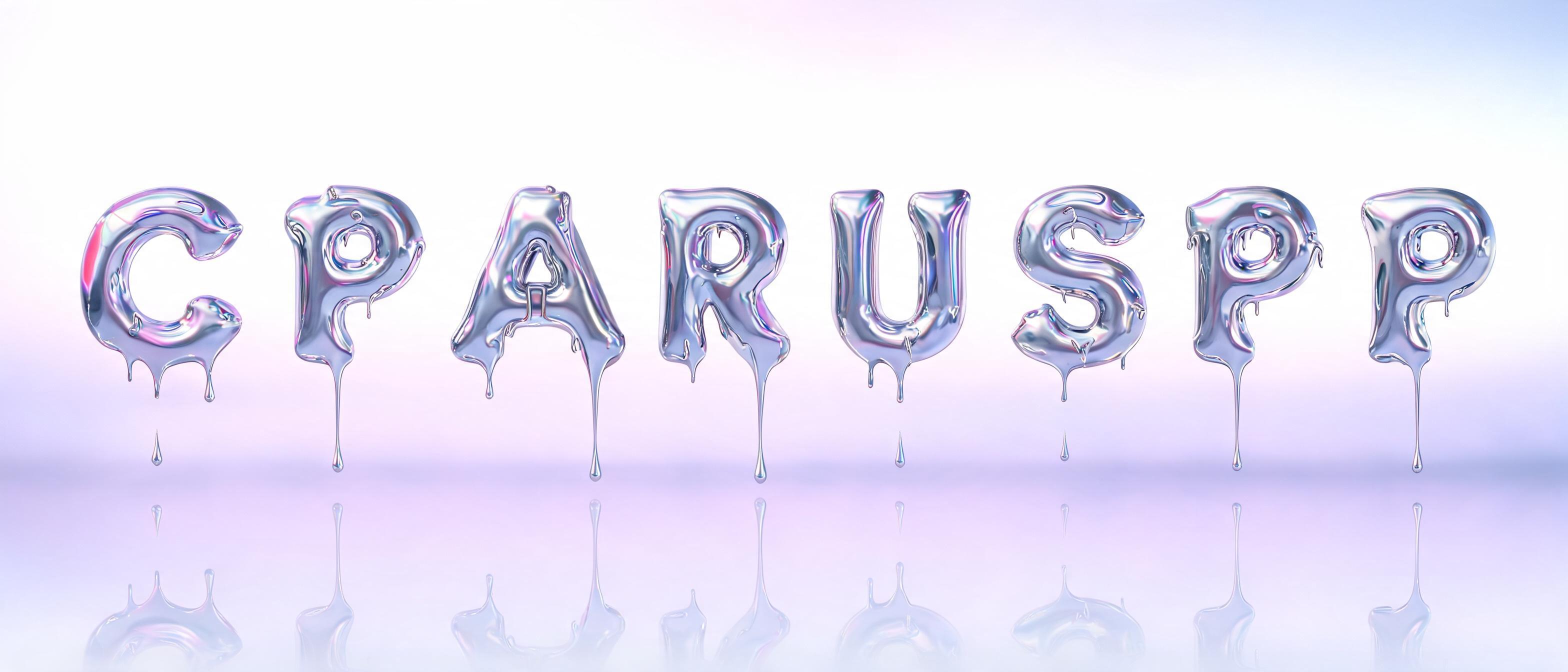 "C P A R U C S P" — Y2k Liquid | AI Text Effect Generator