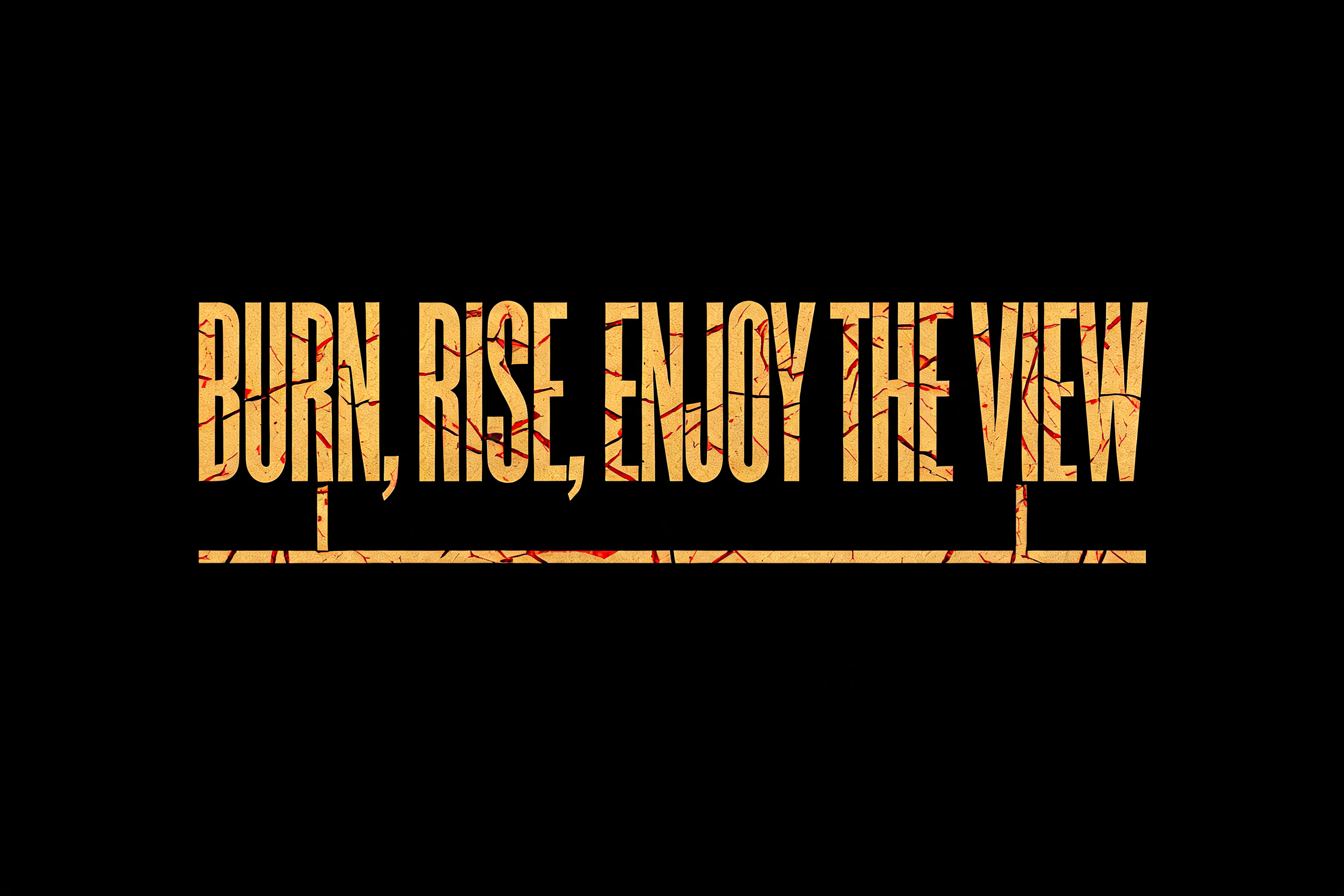"BURN, RISE, ENJOY THE VIEW" —  | AI Text Effect Generator