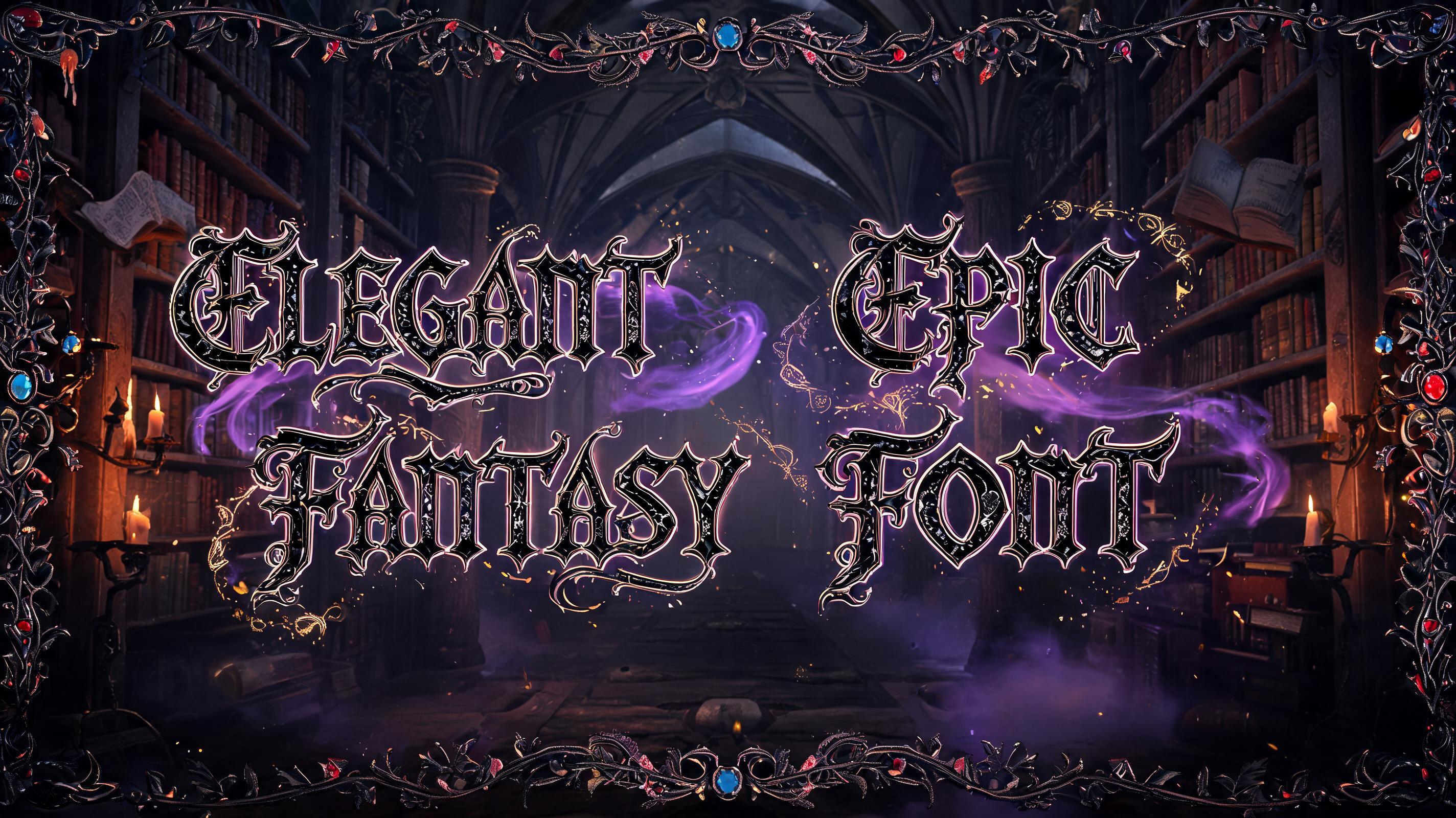 "Elegant epic fantasy font" — Magic Fantasy | AI Text Effect Generator
