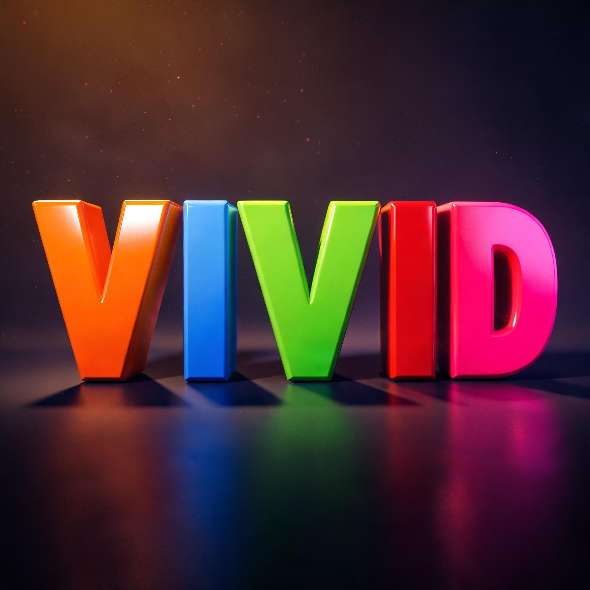 "VIVID" — 3d Bold | AI Text Effect Generator