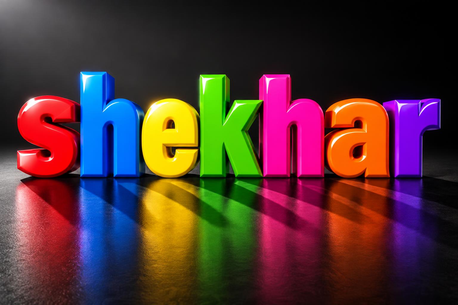 "shekhar" — 3d Bold | AI Text Effect Generator