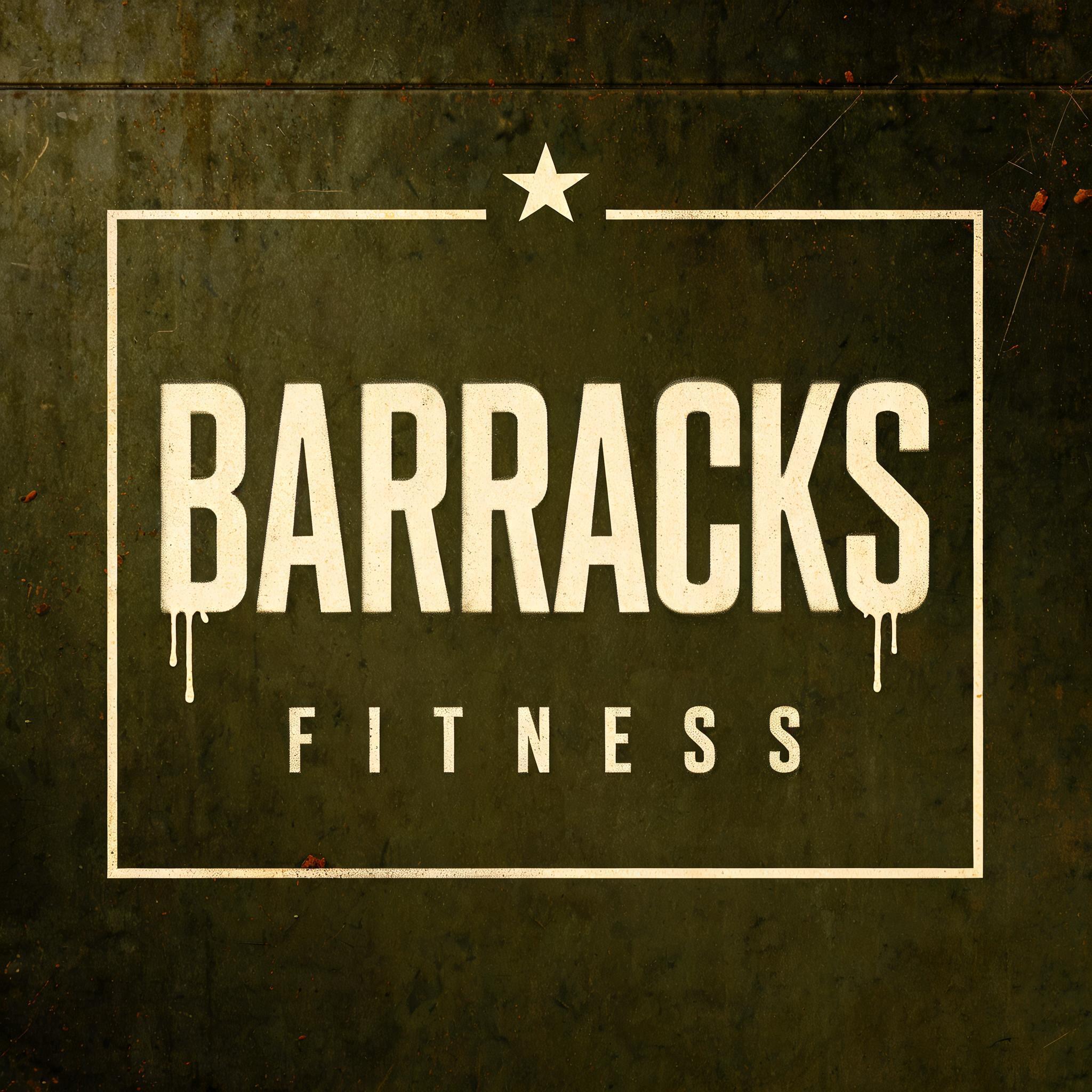 "Design a crossfit box logo for Barracks Fitness" — Stencil | AI Text Effect Generator