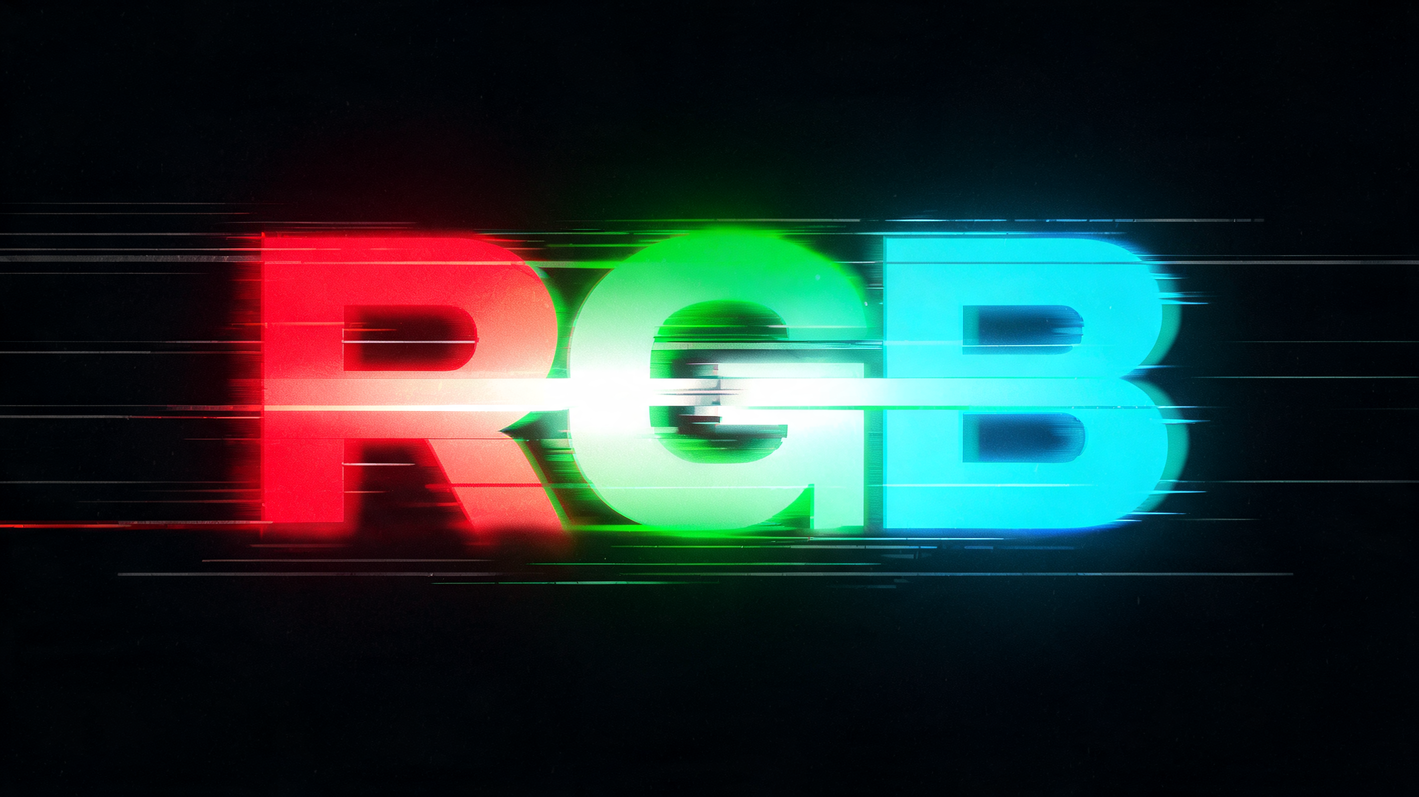 "RGB" — Cyberpunk Neon Glitch text effect
