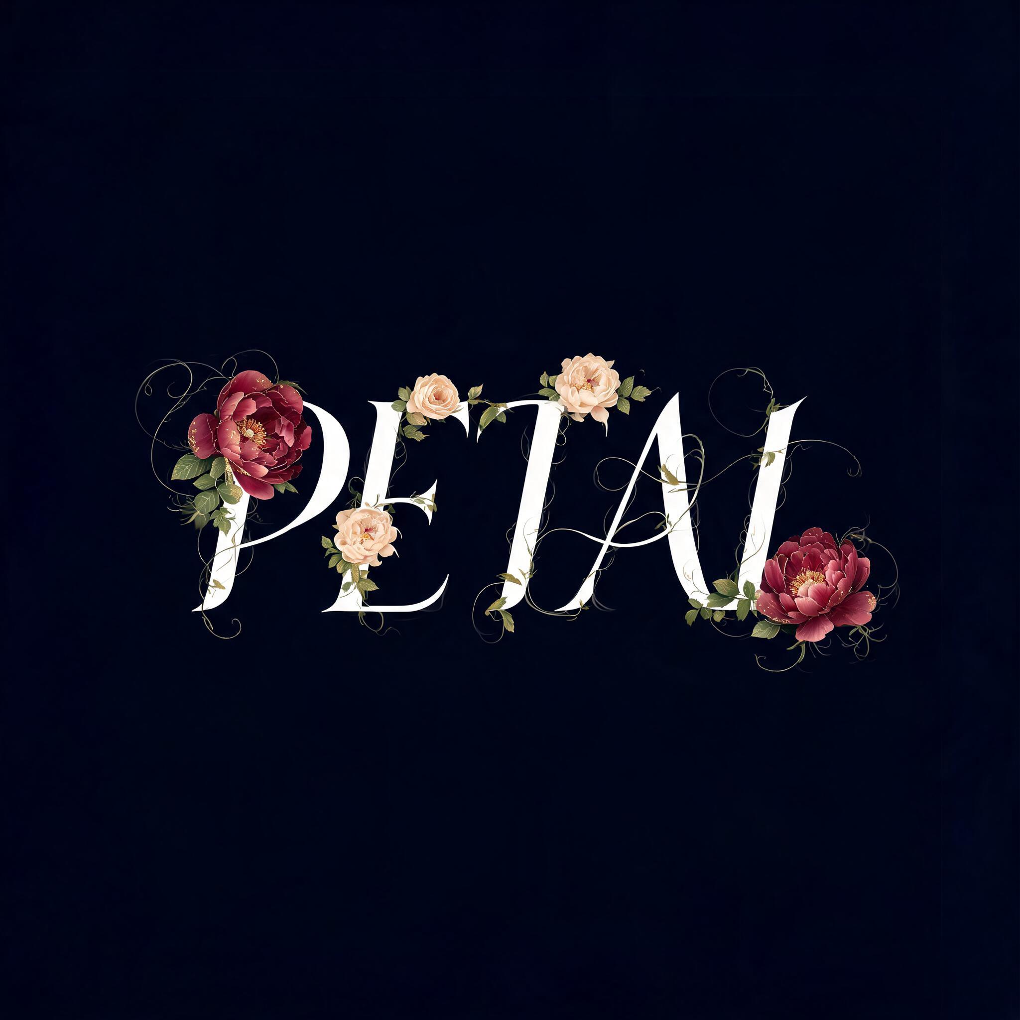 "PETAL" — Floral | AI Text Effect Generator